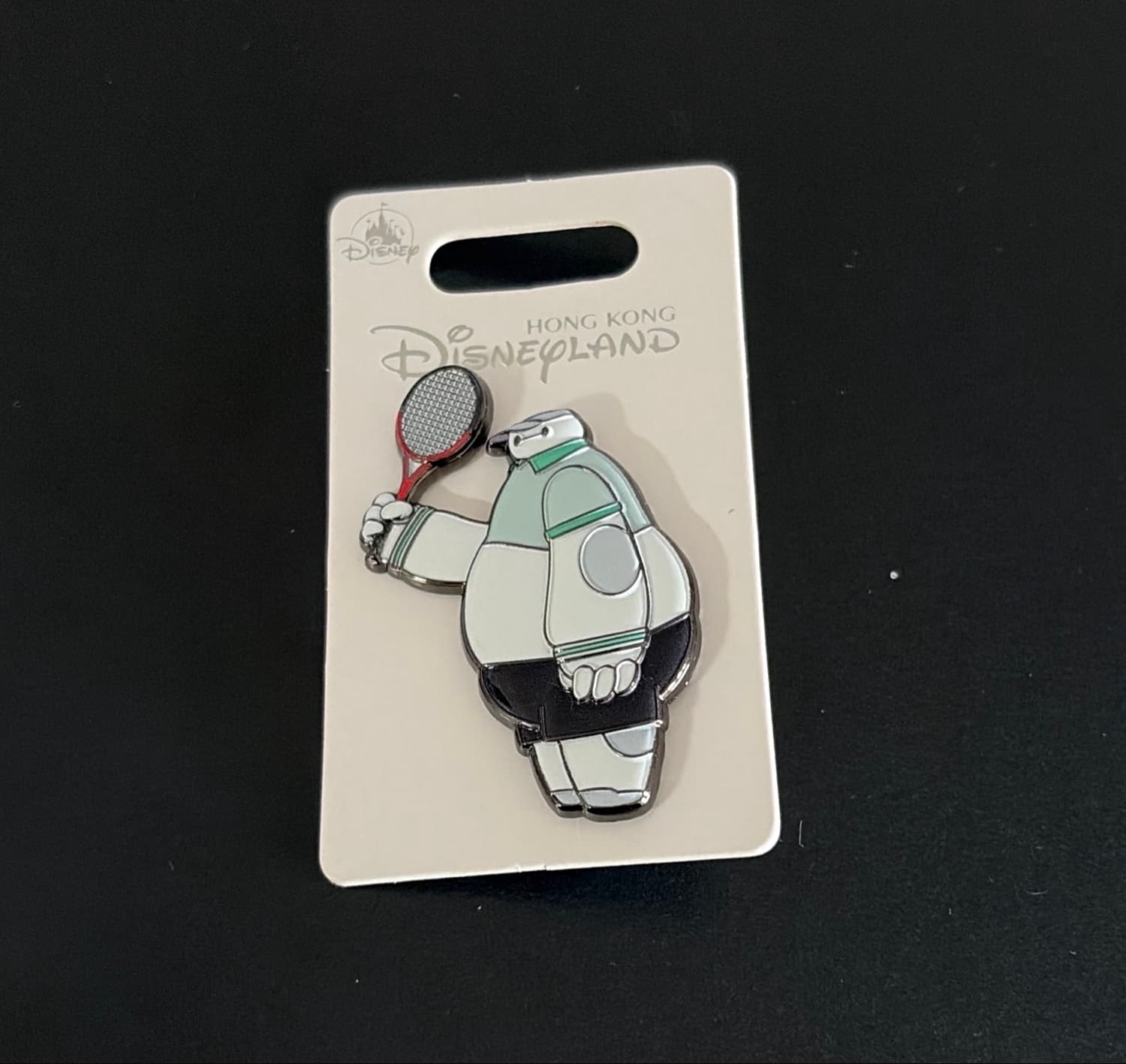 HKDL - Big Hero 6 Baymax Tennis Sport Pin Badge front