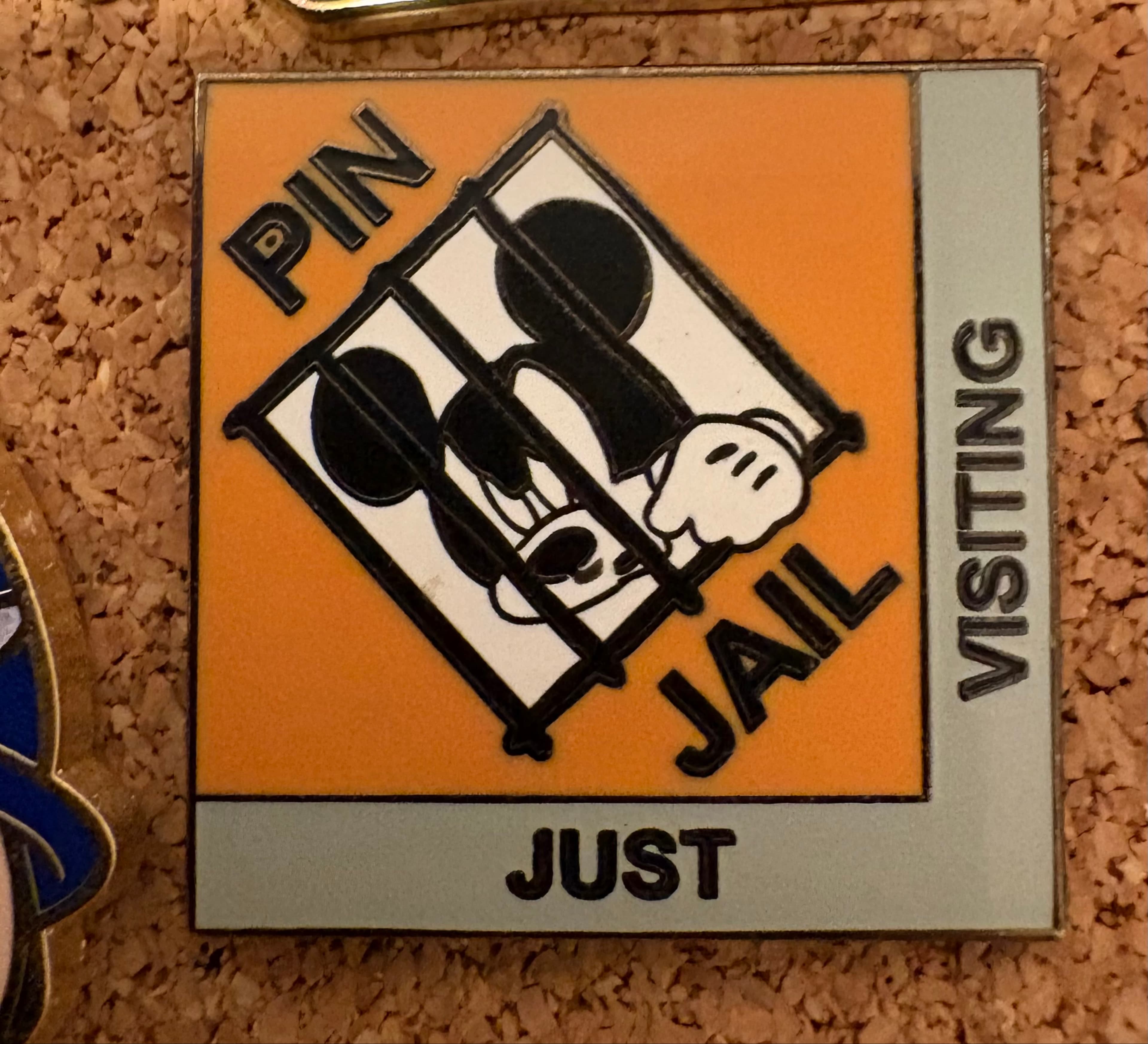 Mickey Mouse Pin Jail Just Visiting Monopoly Style Fantasy Pin front