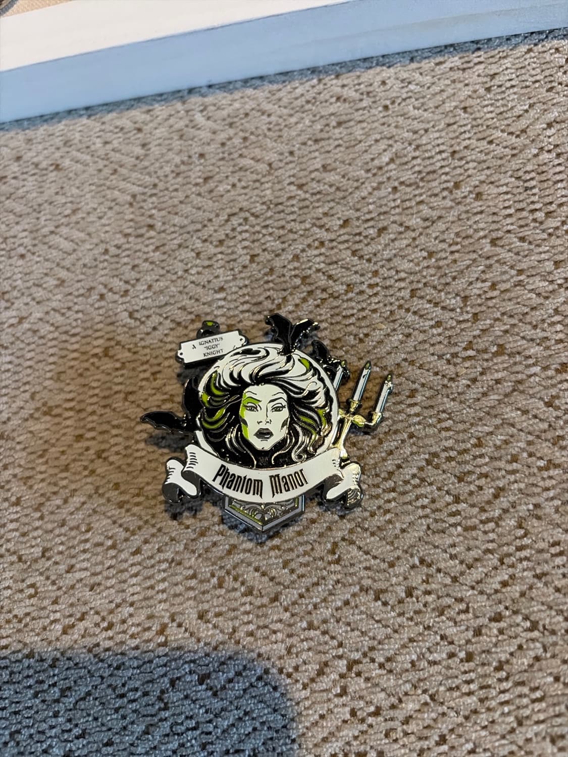 Glow in the Dark Banner - Madame Leota and Bats front