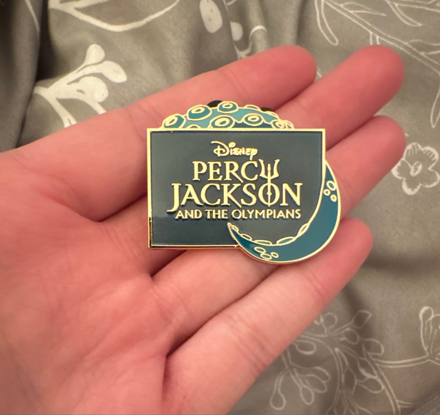 Percy Jackson and the Olympians Logo Pin front
