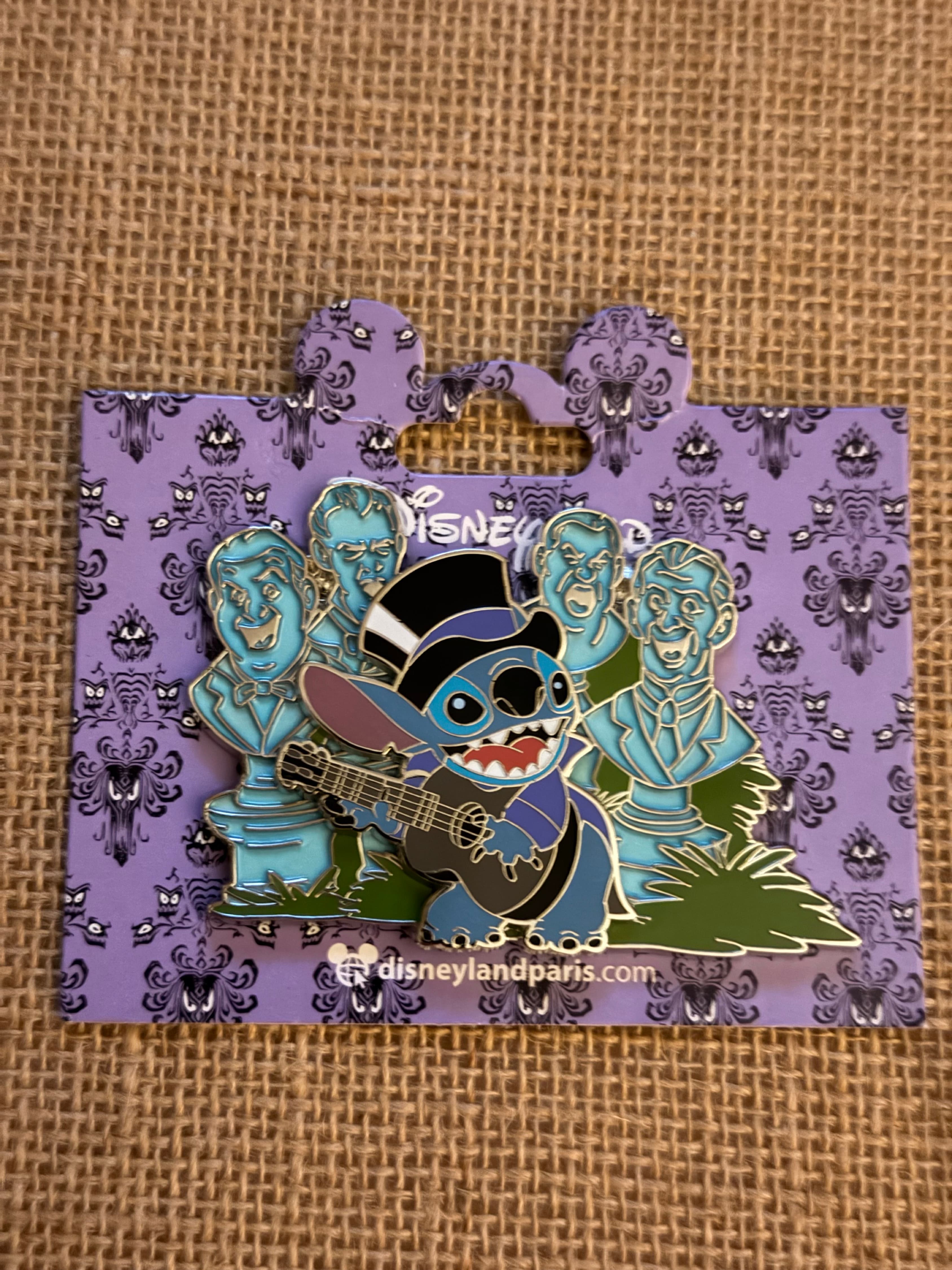 Stitch Haunted Mansion Busts Pin front
