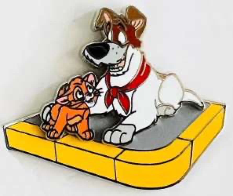 Oliver and Dodger on Sidewalk - Oliver & Company front