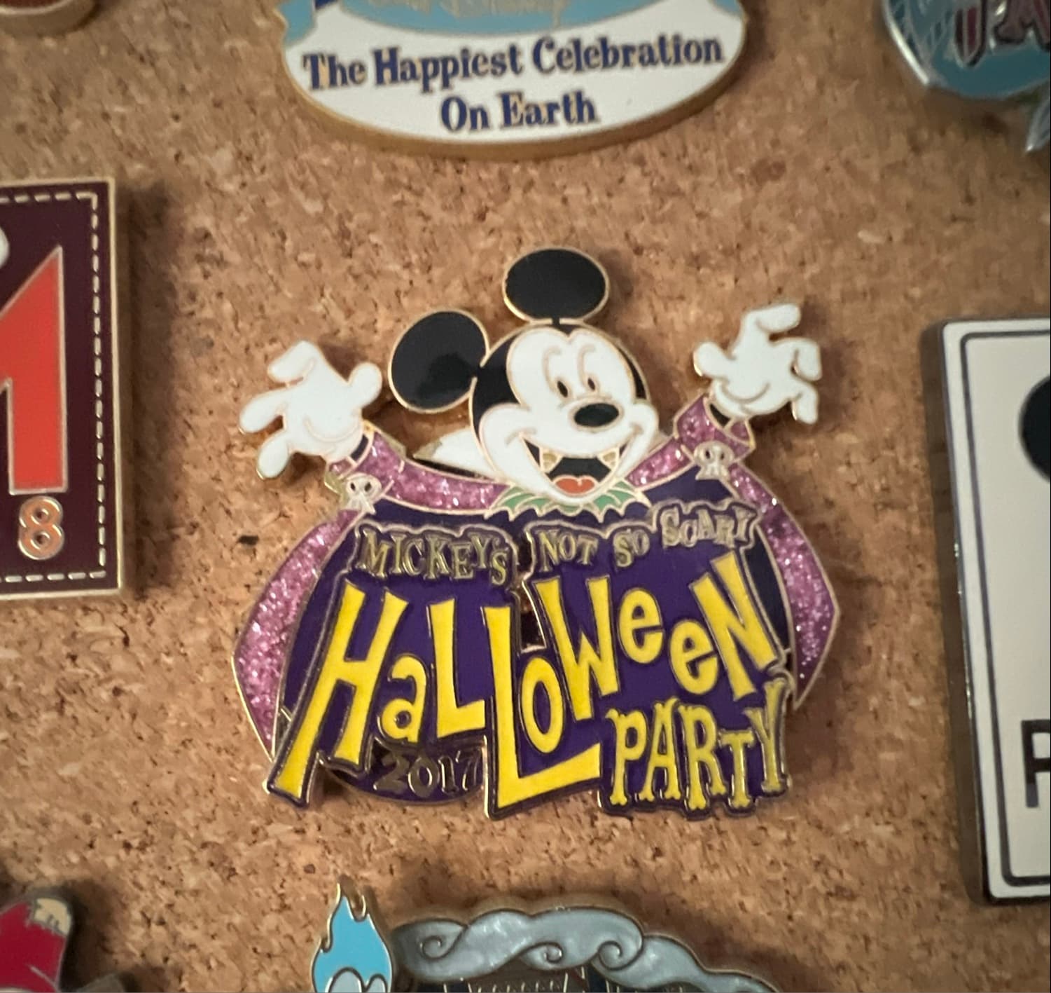Mickey's Not So Scary Halloween Party 2017 Vampire Mickey Mouse Pin front