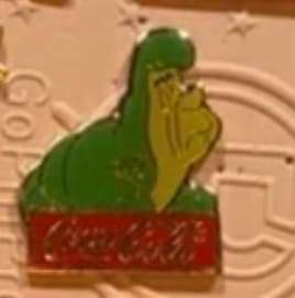 Disney WDW Caterpillar 15th Anniversary 1986 Coca Cola Alice in Wonderland Pin front