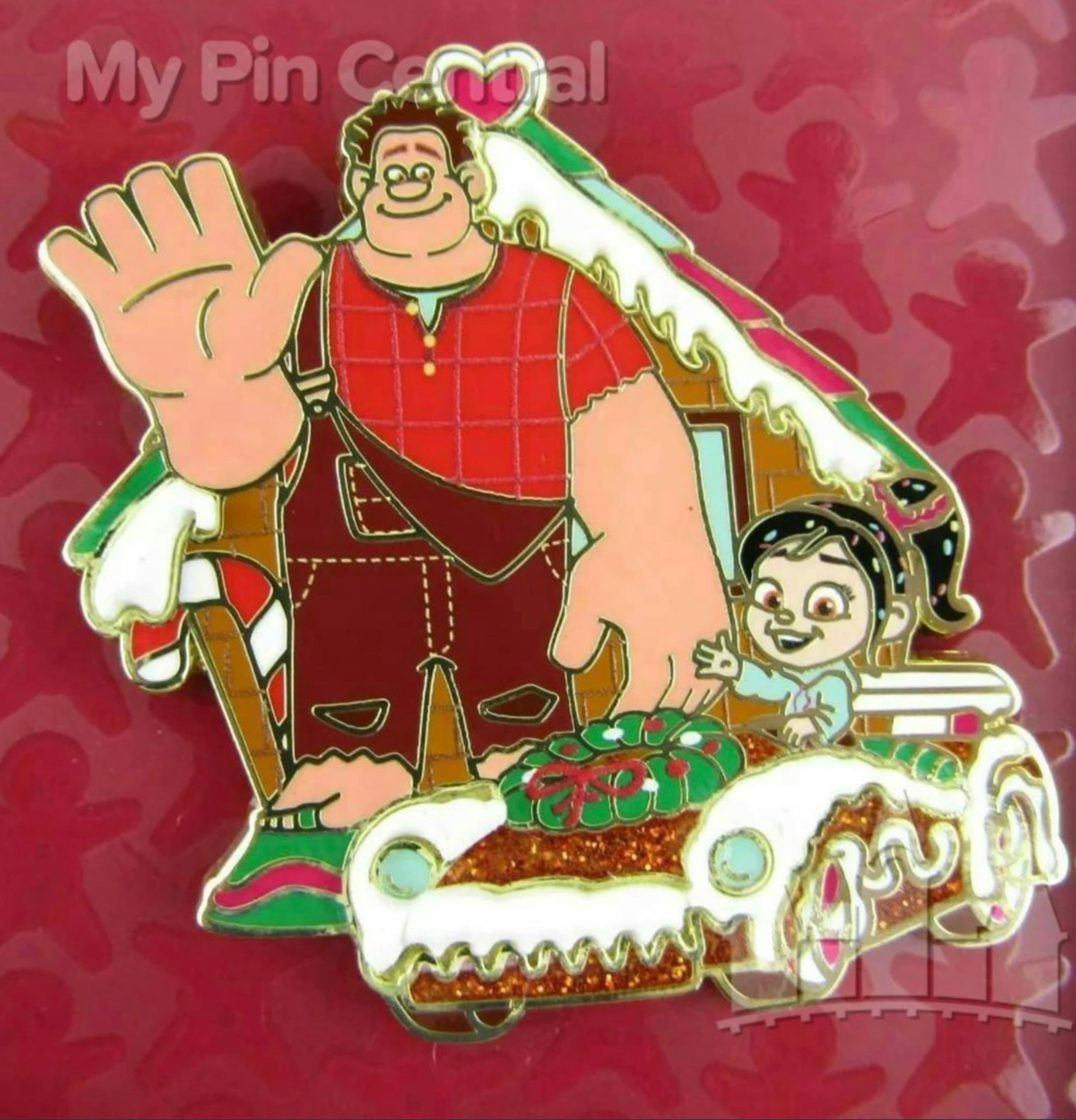 Ralph and Vanellope on Floats - Gingerbread House - Christmas Holiday Parade Collection front
