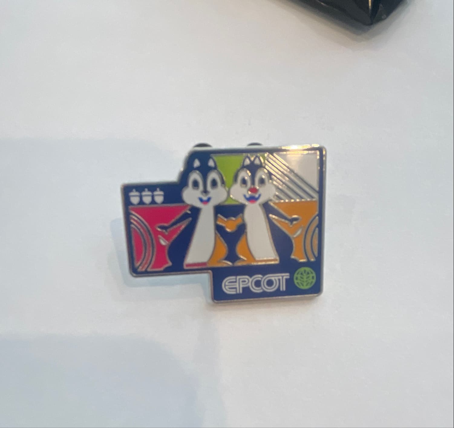 Chip and Dale Epcot Pavilion Mystery Pin front