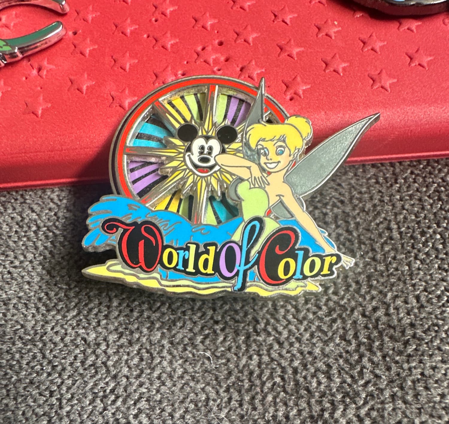 Tinker Bell World of Color Mickey's Fun Wheel Spinner Pin front