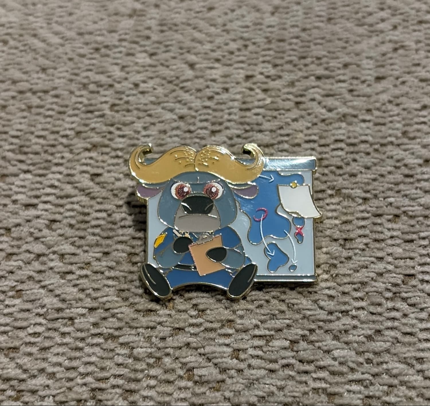 Loungefly Disney Zootopia Map Blind Box Enamel Pin - Chief Bogo front
