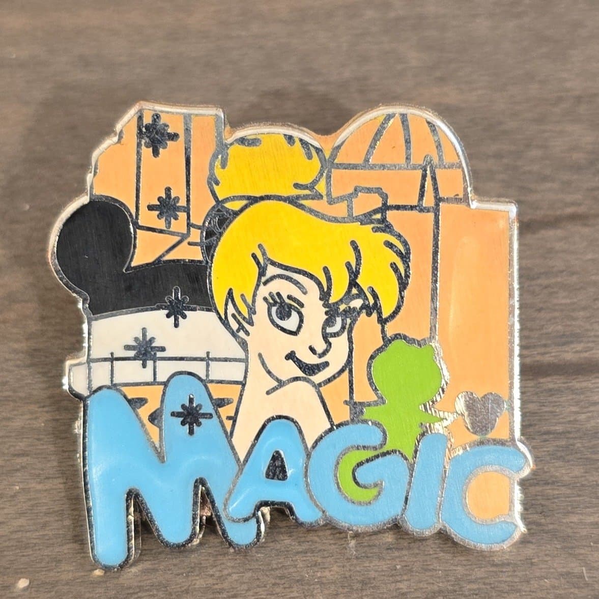 Tinker Bell Magic Hotel Hidden Mickey Ears Dreams Series Pin front