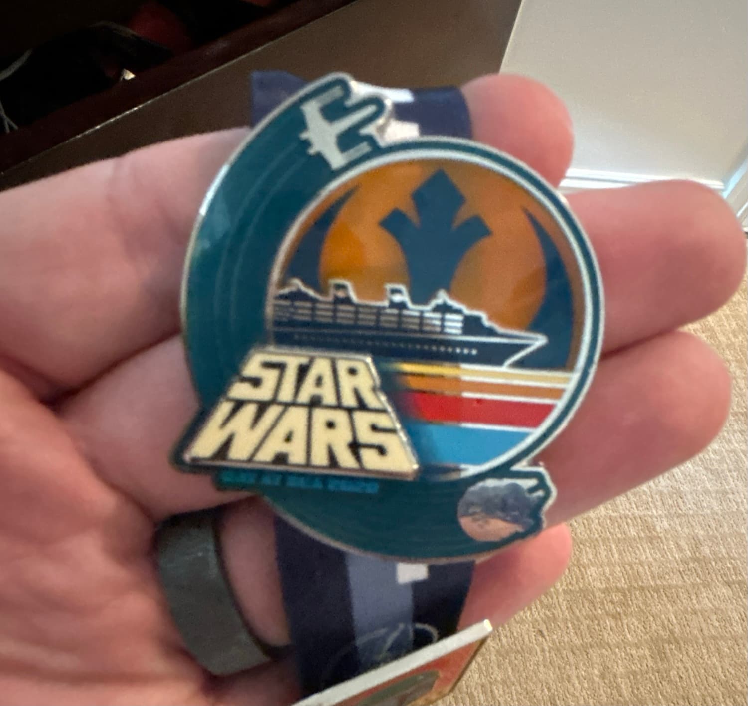 Star Wars Day at Sea Cruise Ship with Rebel Alliance Symbol Pin front