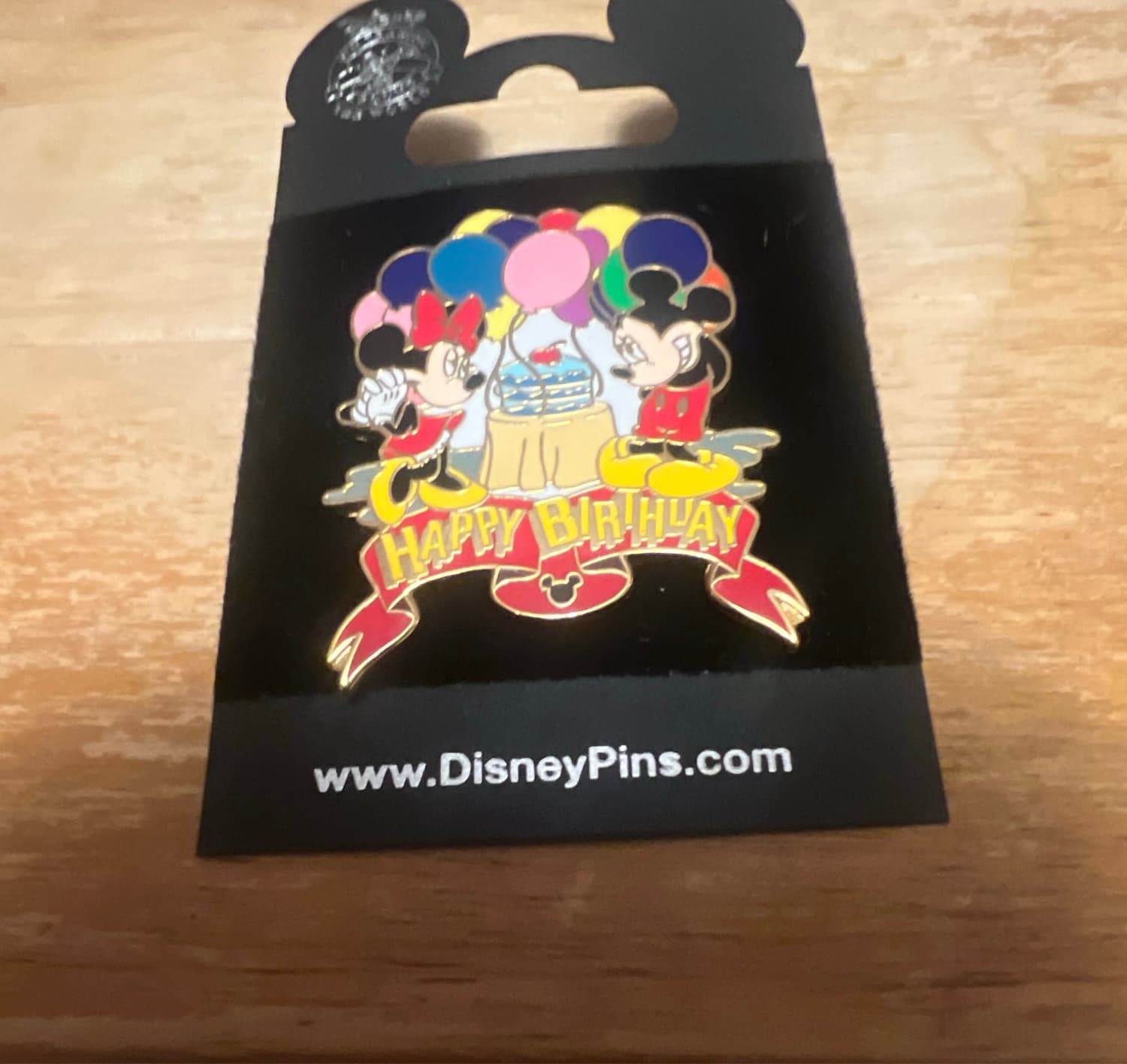 Happy Birthday - Mickey & Minnie Mouse With Cake & Balloons front