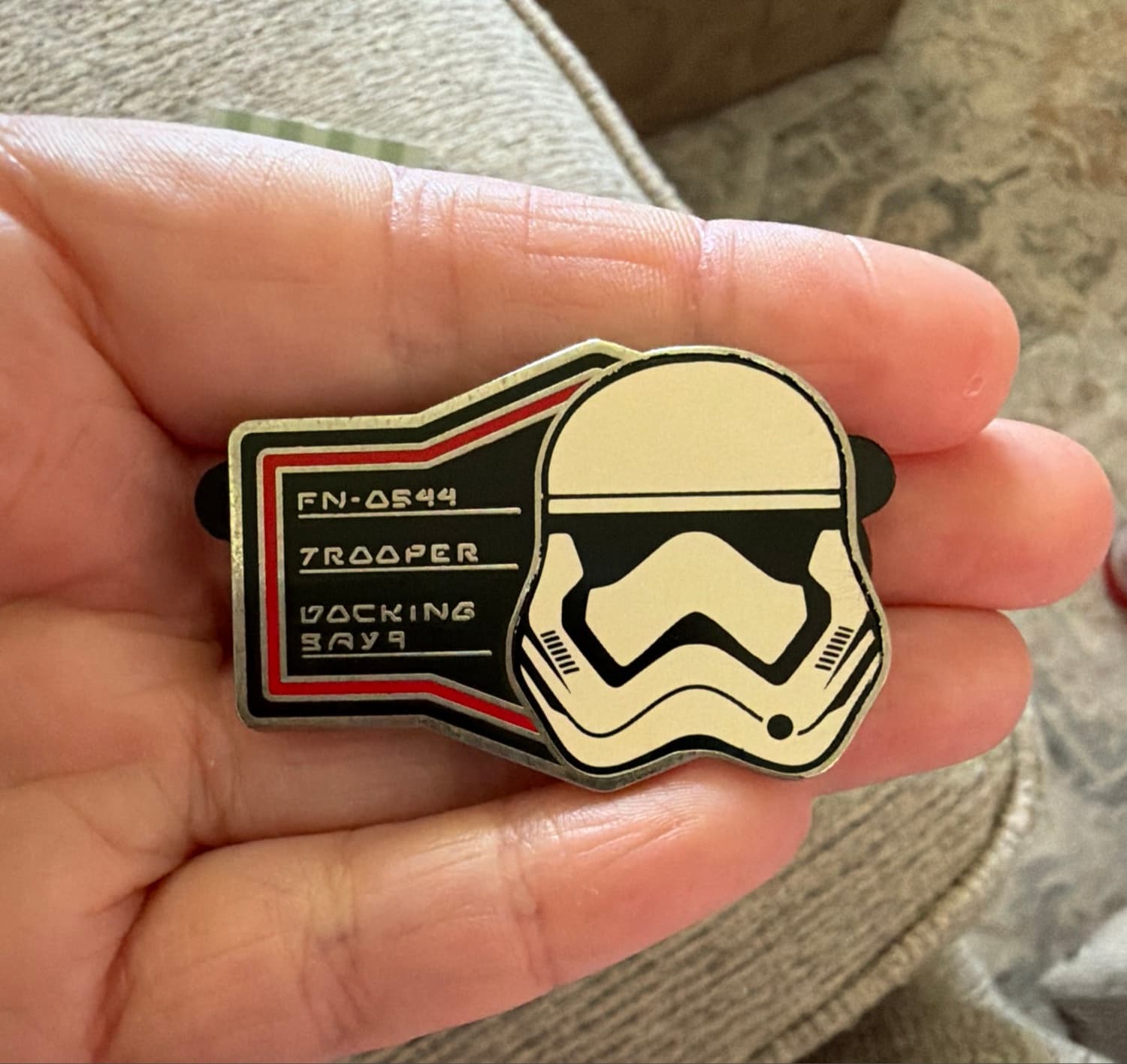 Stormtrooper Elite Soldier Name Tag Pin front