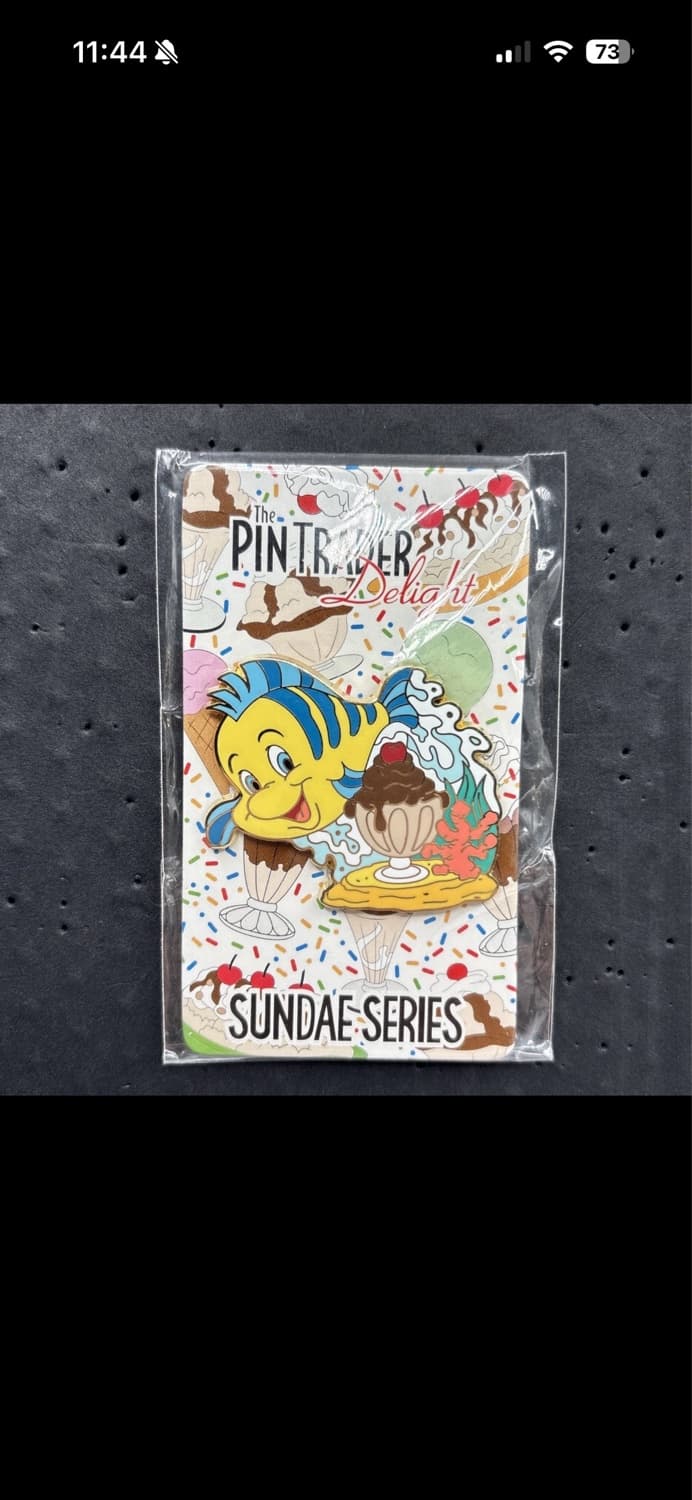 The Little Mermaid Flounder Pin Traders Delight Sundae Series front