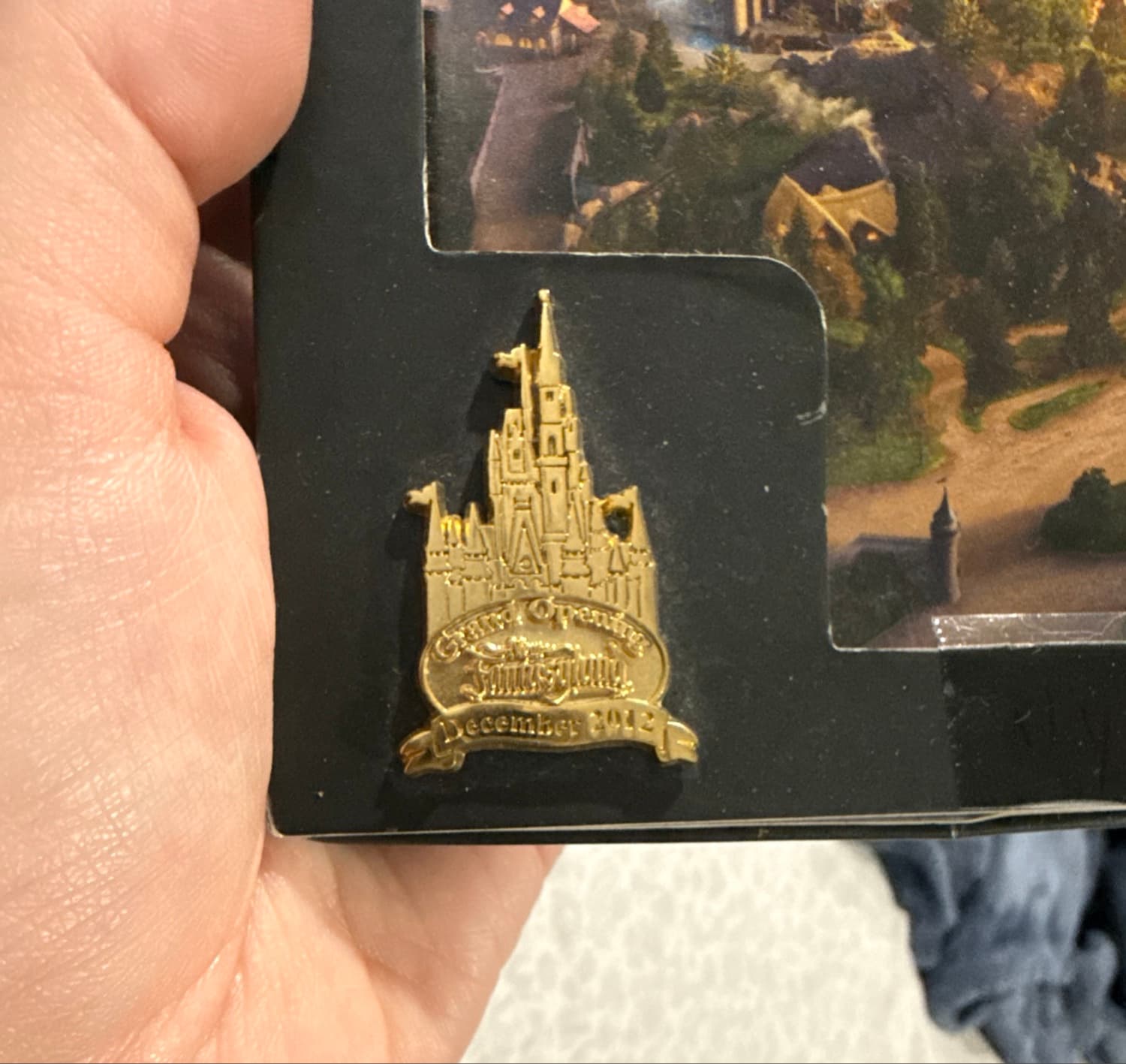 Disney Fantasyland Pin & Litho 2012 Grand Opening Limited Release front