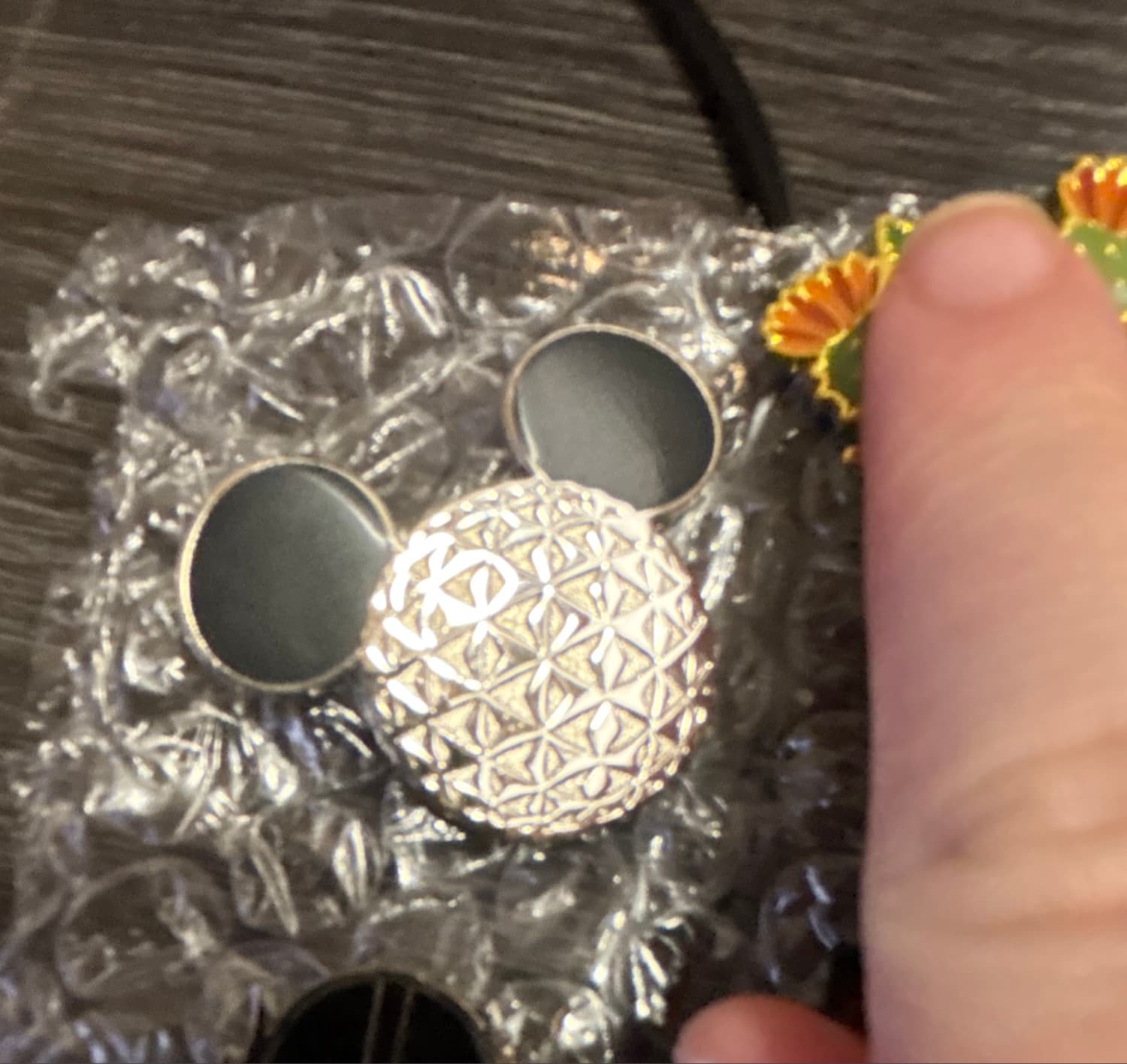 Mickey Head Spaceship Earth Epcot Pin front