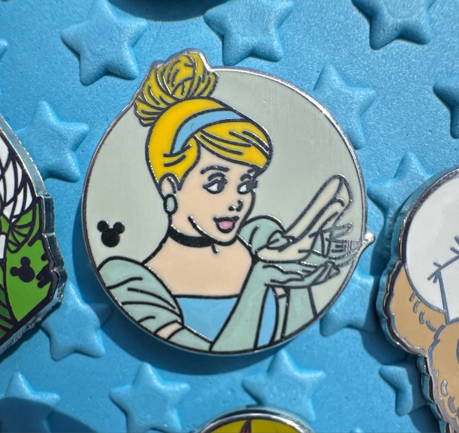 Cinderella Glass Slipper Hidden Mickey Pin front