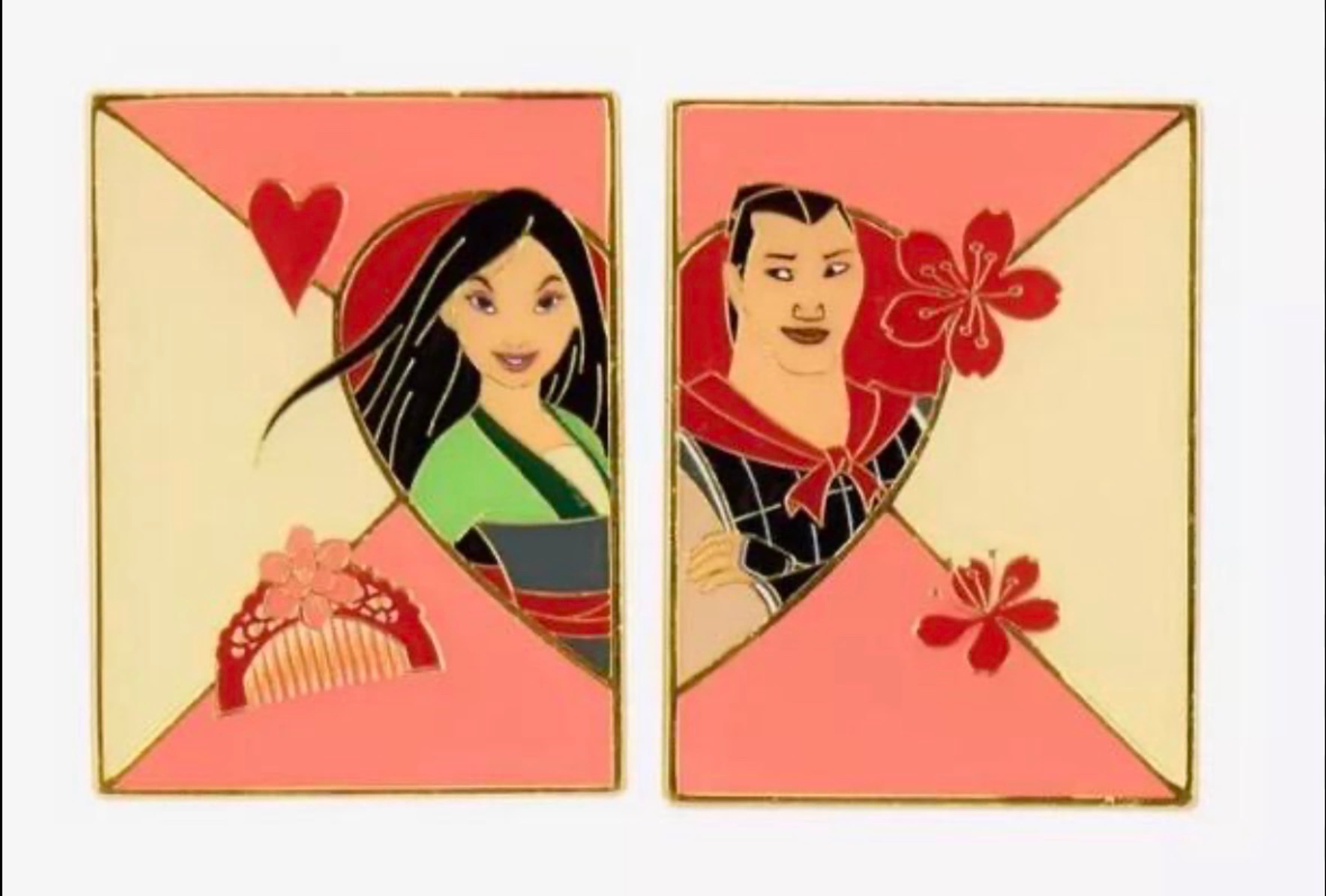 Mulan and Li Shang Envelope Set front