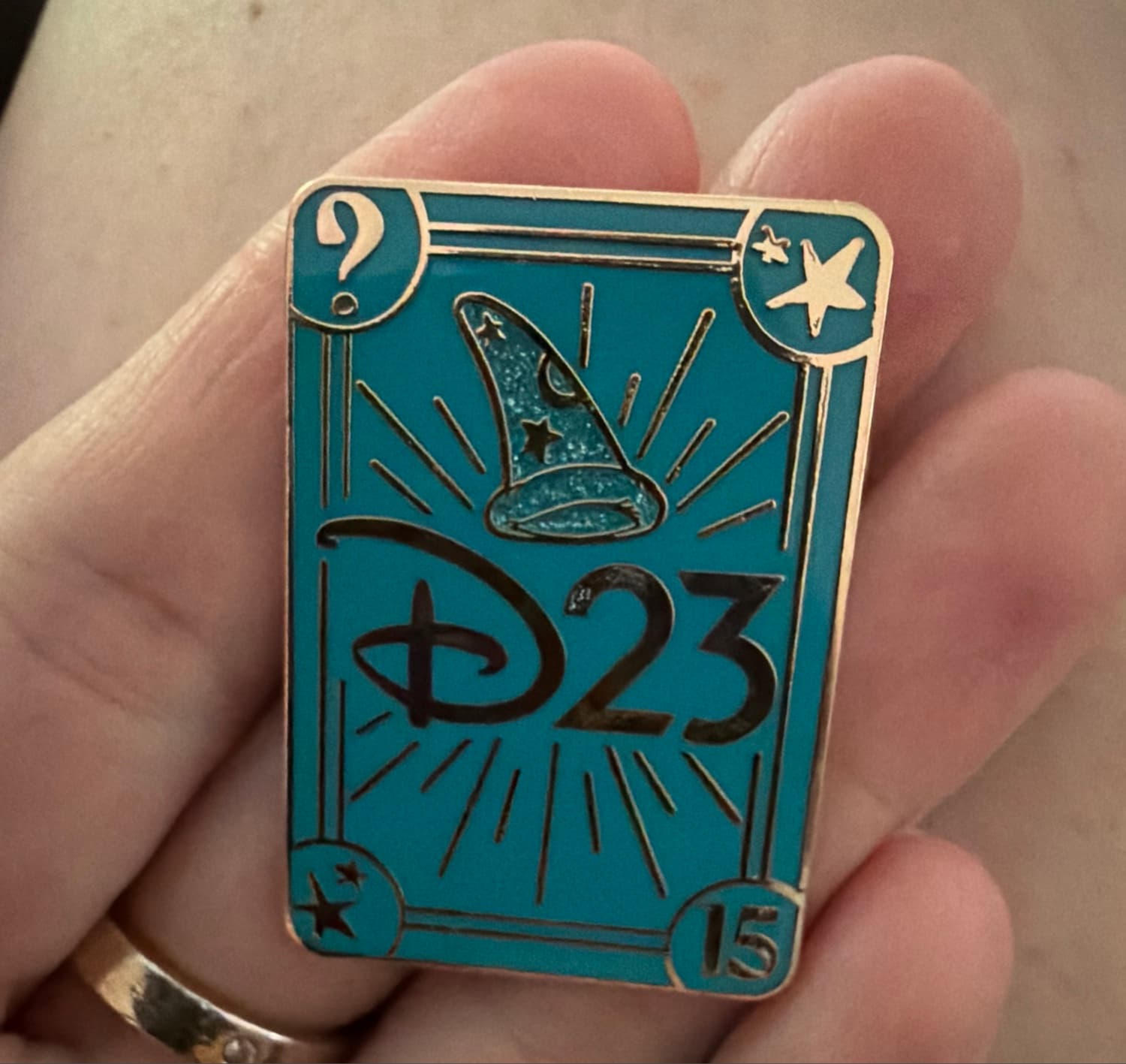 D23 15th Anniversary Sorcerer Mickey Hat Pin front