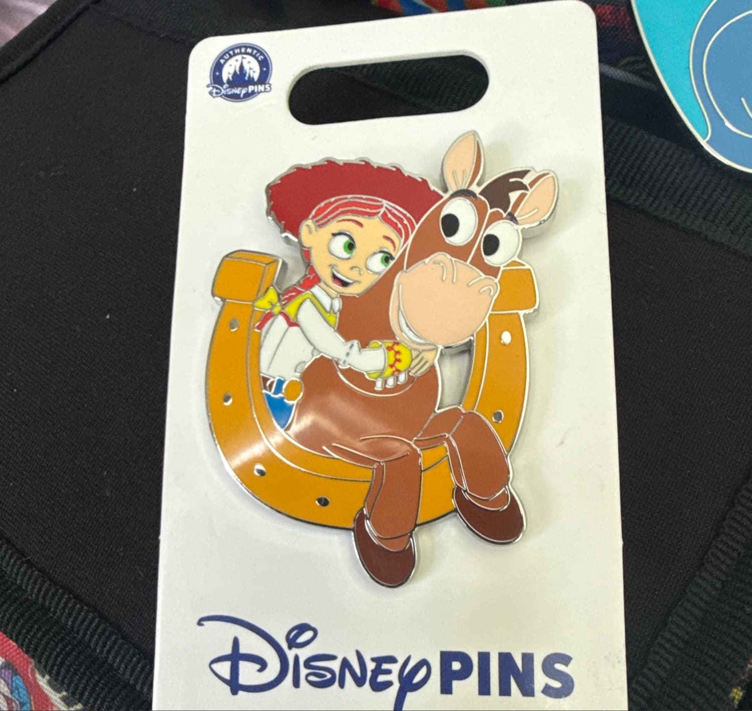 Jessie and Bullseye Horseshoe Pin - Toy Story 2 front