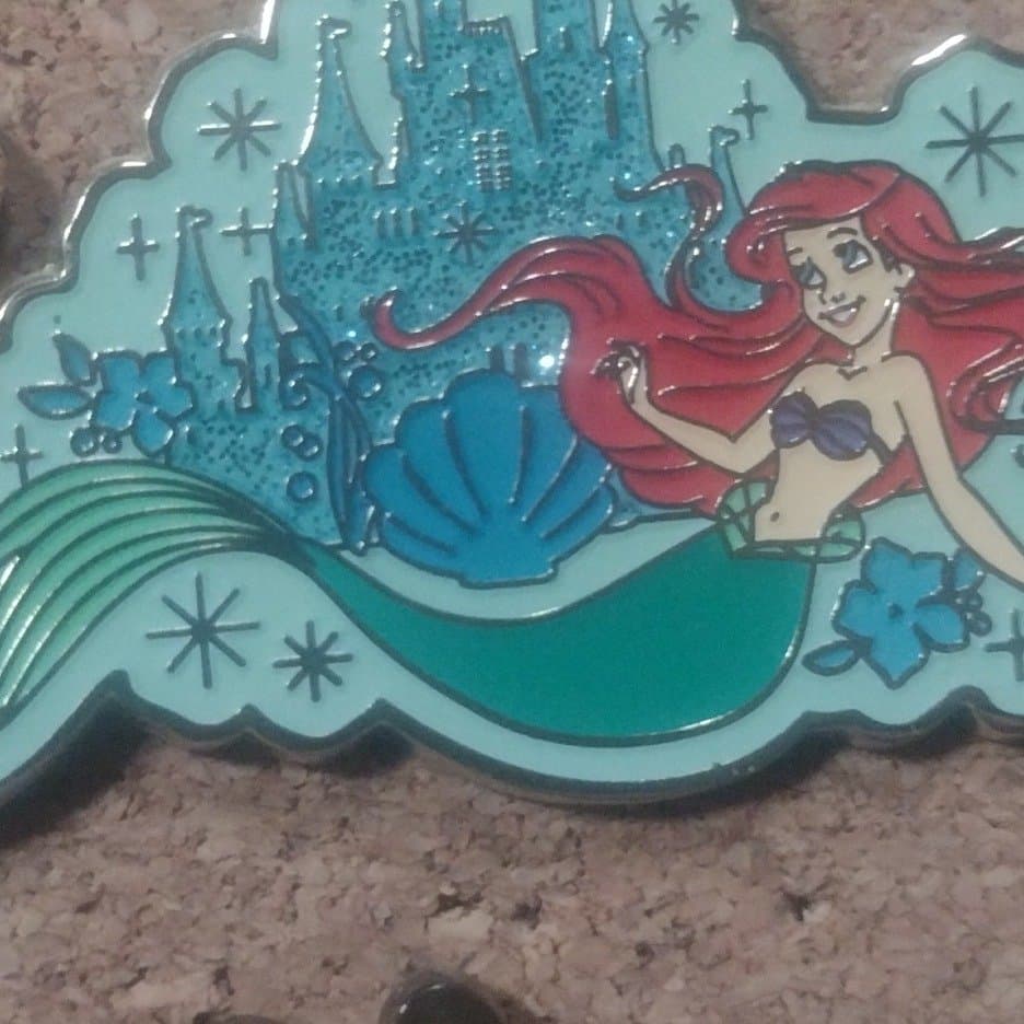 Disney Princess with Castle Pin - Ariel front