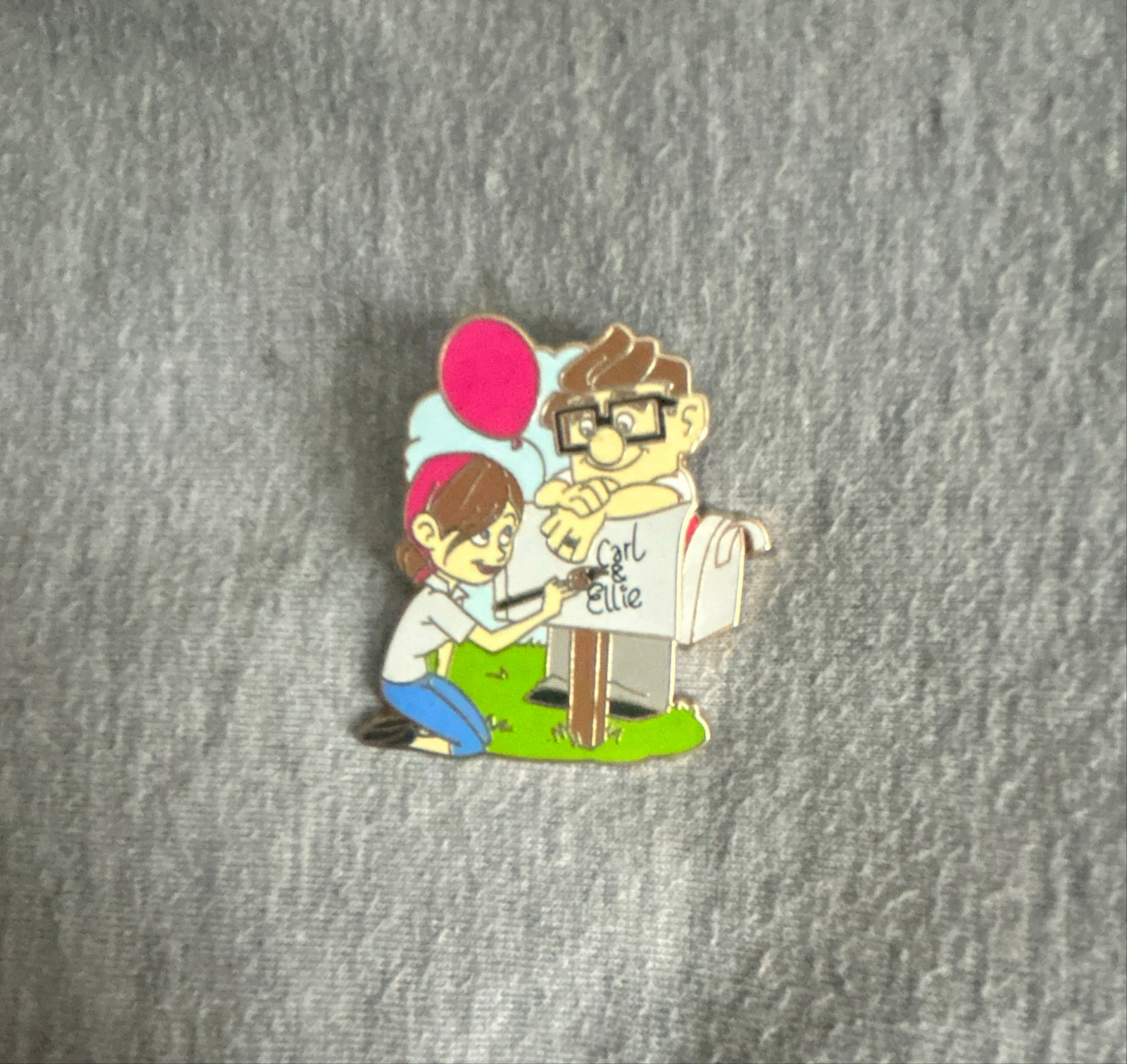 Disney Pixar Up Carl and Ellie Painting Mailbox Pin front