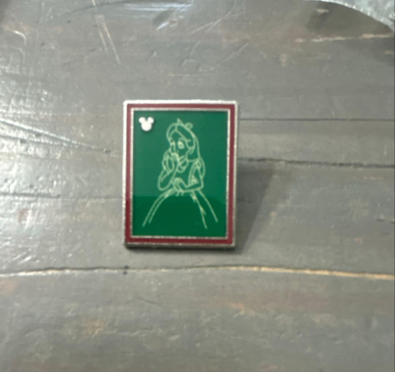 Alice in Wonderland Outline - Hidden Mickey Pin 1 of 5 front
