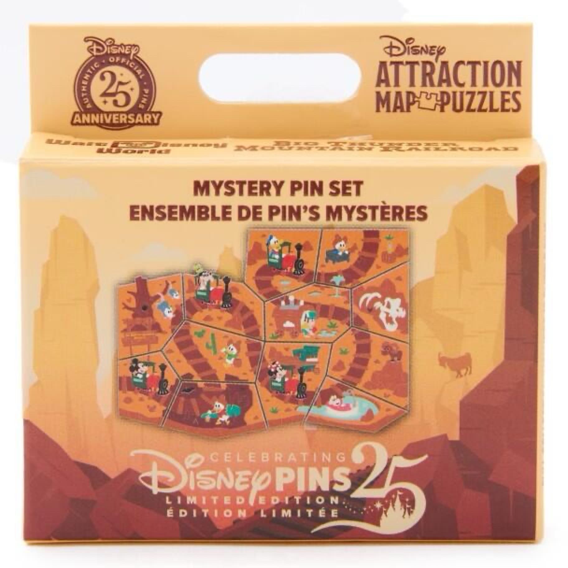 WDW Big Thunder Mountain Railroad Attraction Map Puzzle Mystery Set Box front