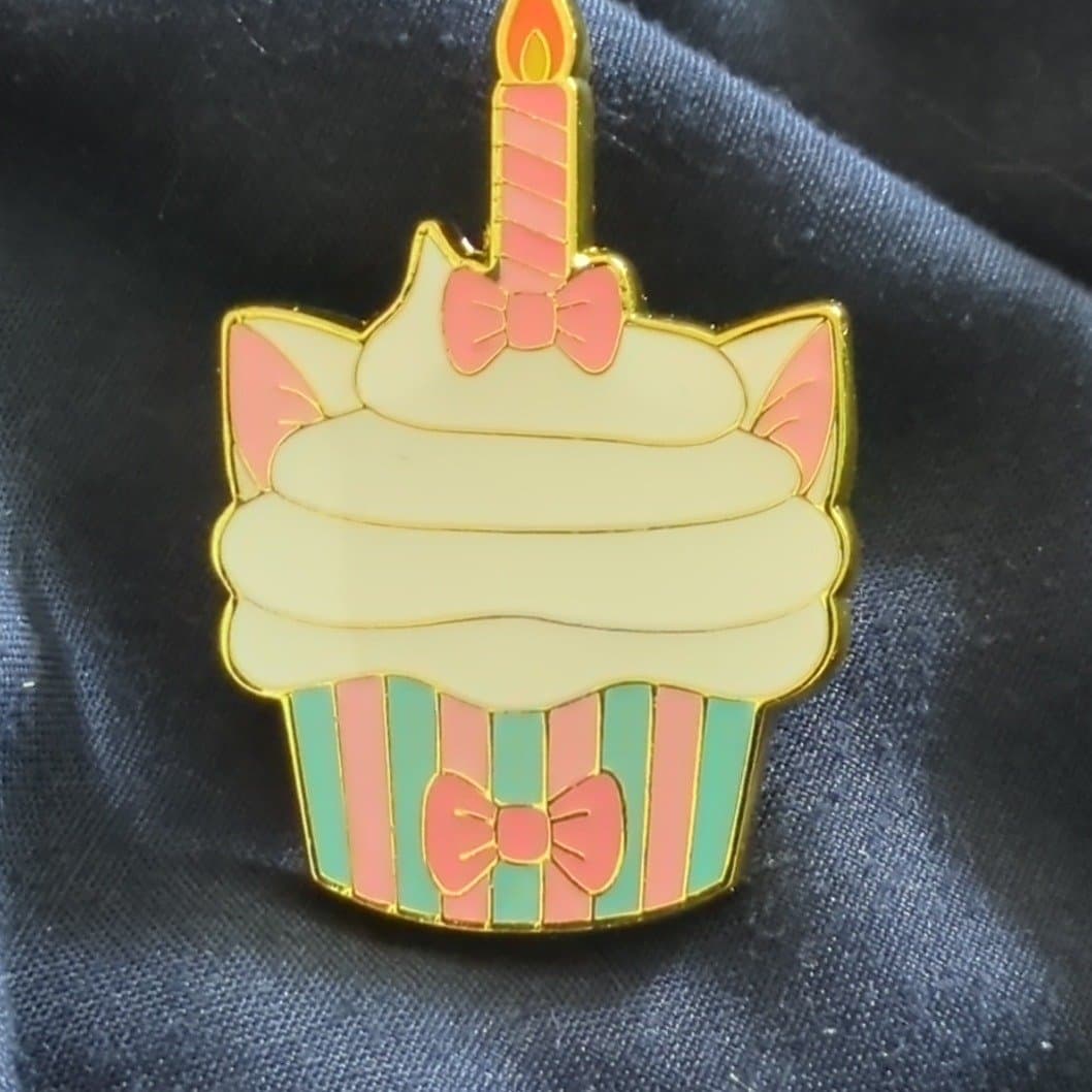 marie cupcake with candle front