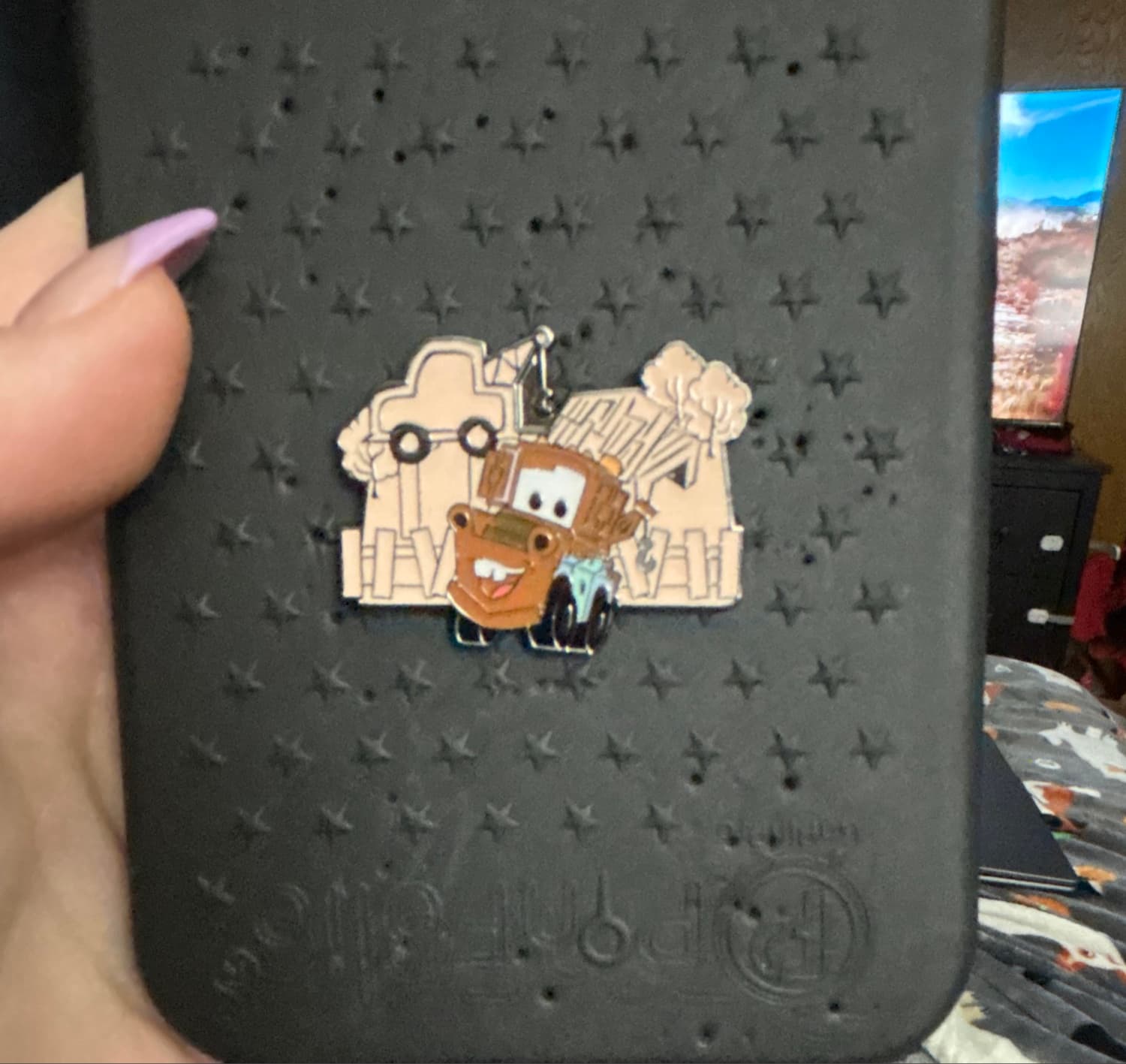 Loungefly Disney Pixar Cars Map Blind Box Pin Set - Tow Mater at Tow Mater Towing & Salvage front