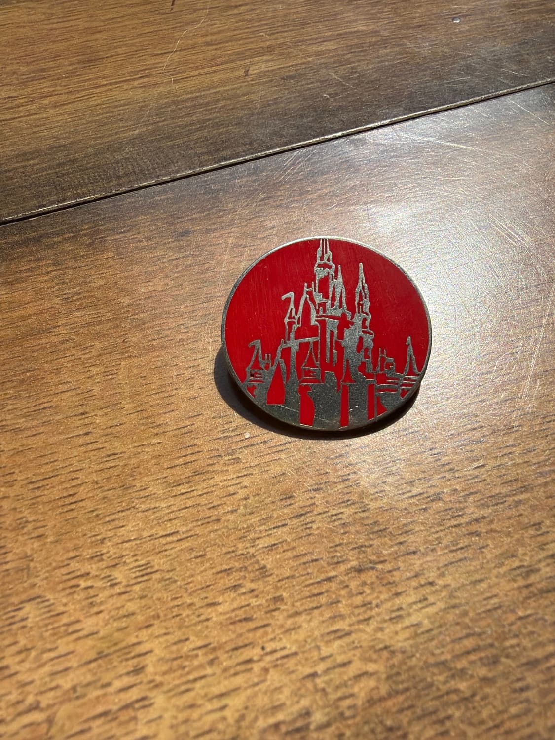 Cinderella Castle Red Circle Pin front