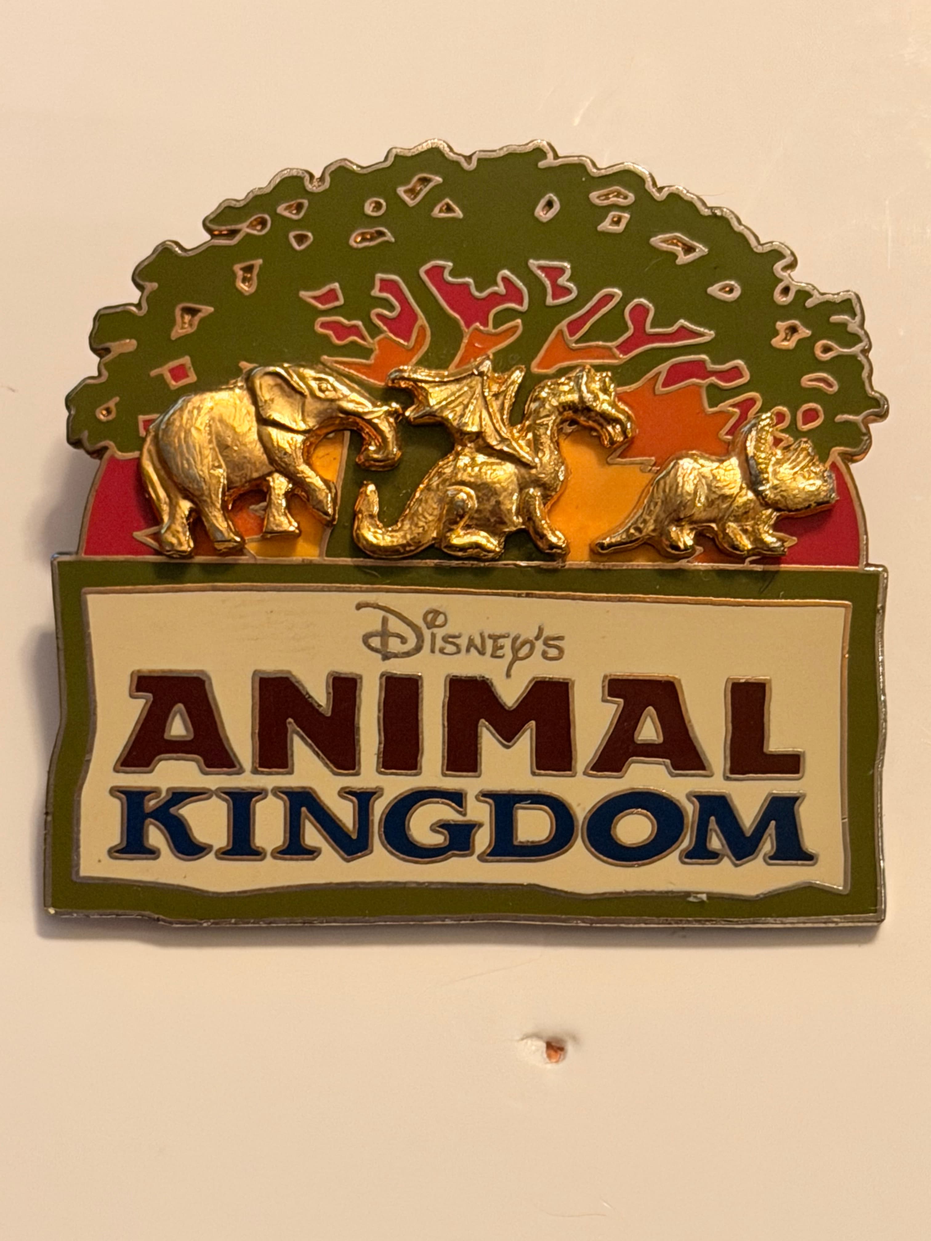 Animal Kingdom Sign Pin front