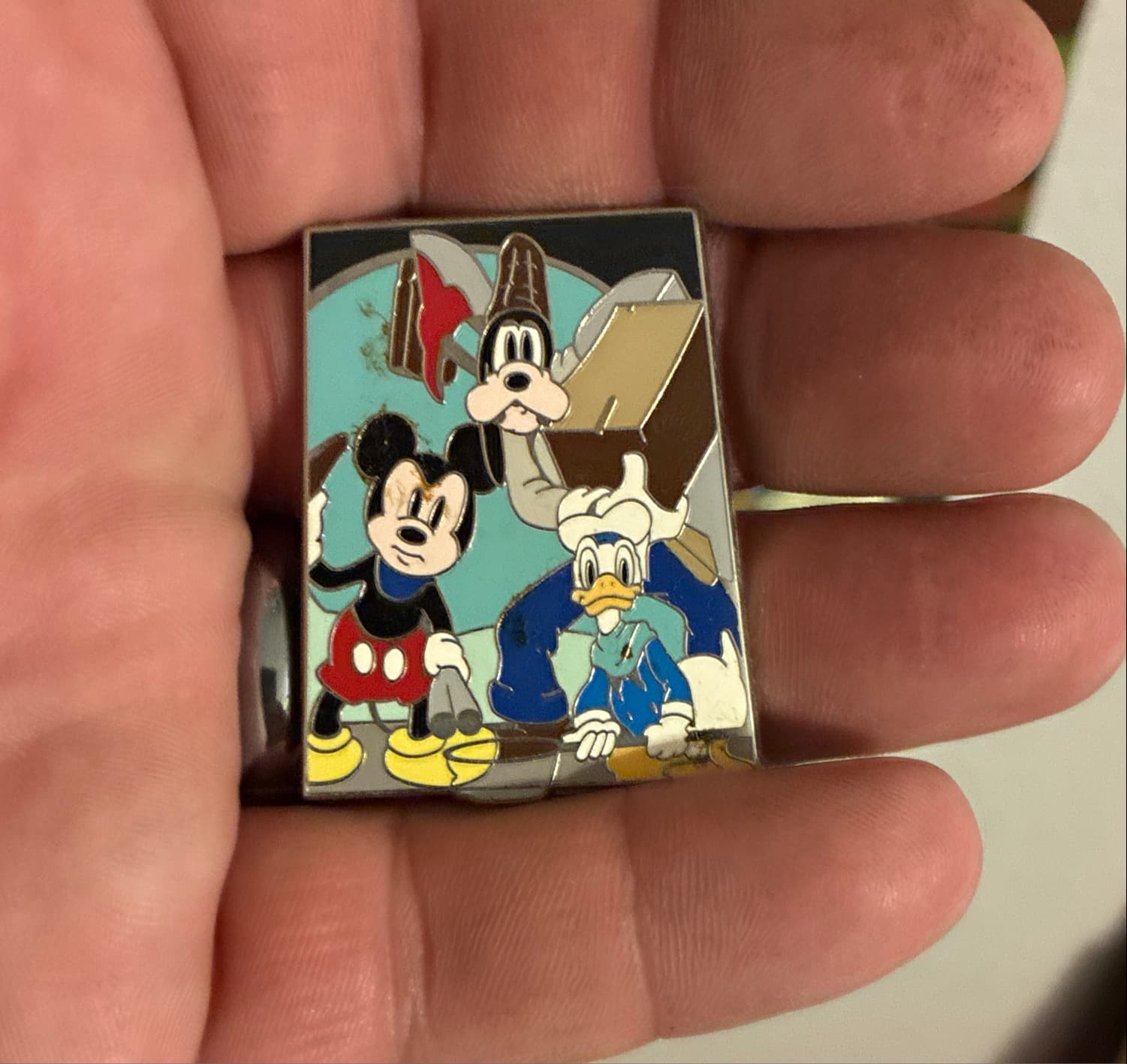 Yeti, Goofy, Donald and Mickey front