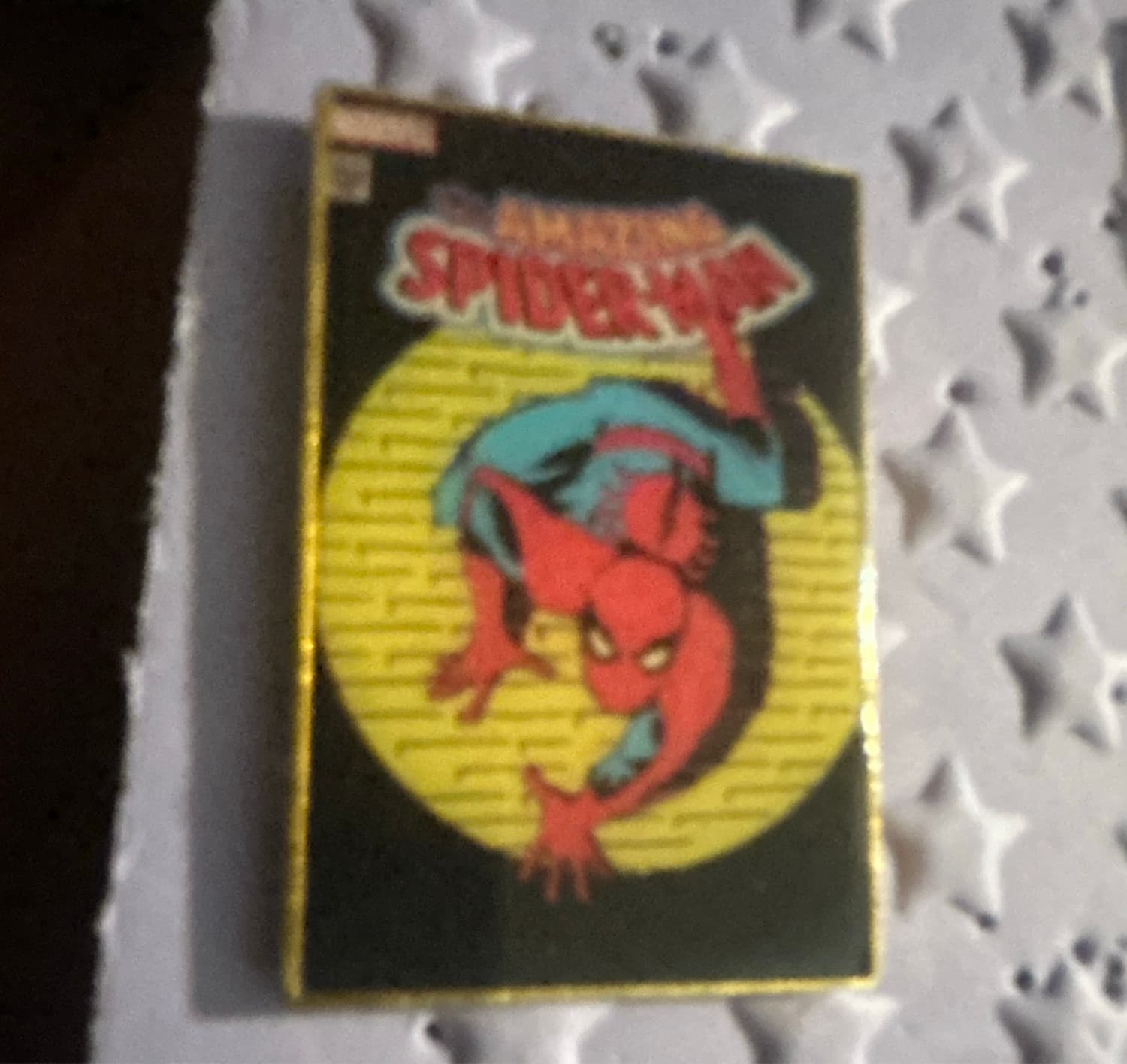 The Amazing Spider-Man Comic Book Cover Pin front