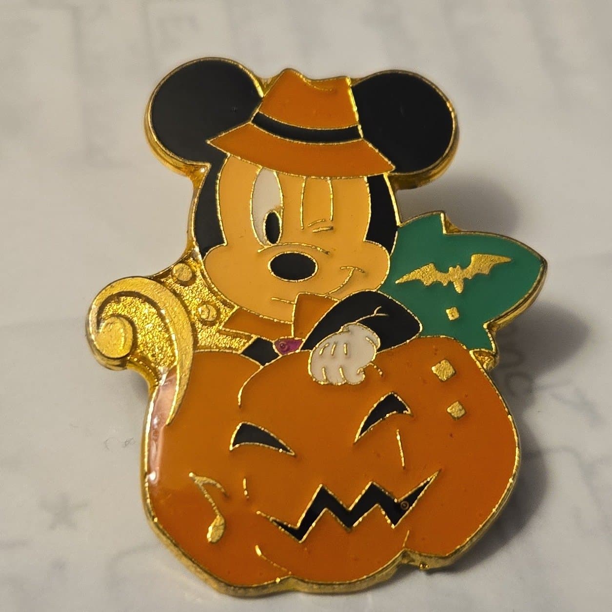 Mickey Mouse Halloween with Pumpkin and Bat Bag front