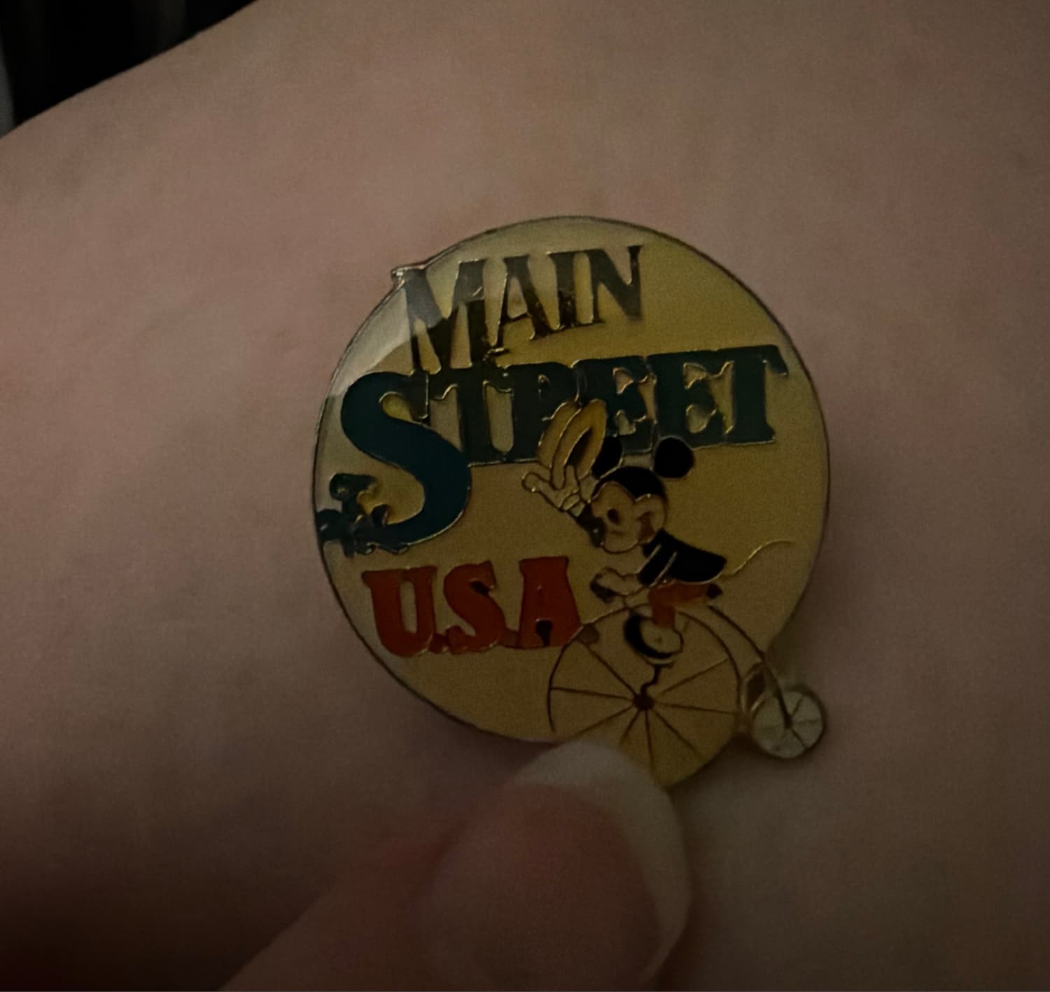 Mickey Mouse Riding Penny-Farthing Bicycle - Main Street U.S.A. front