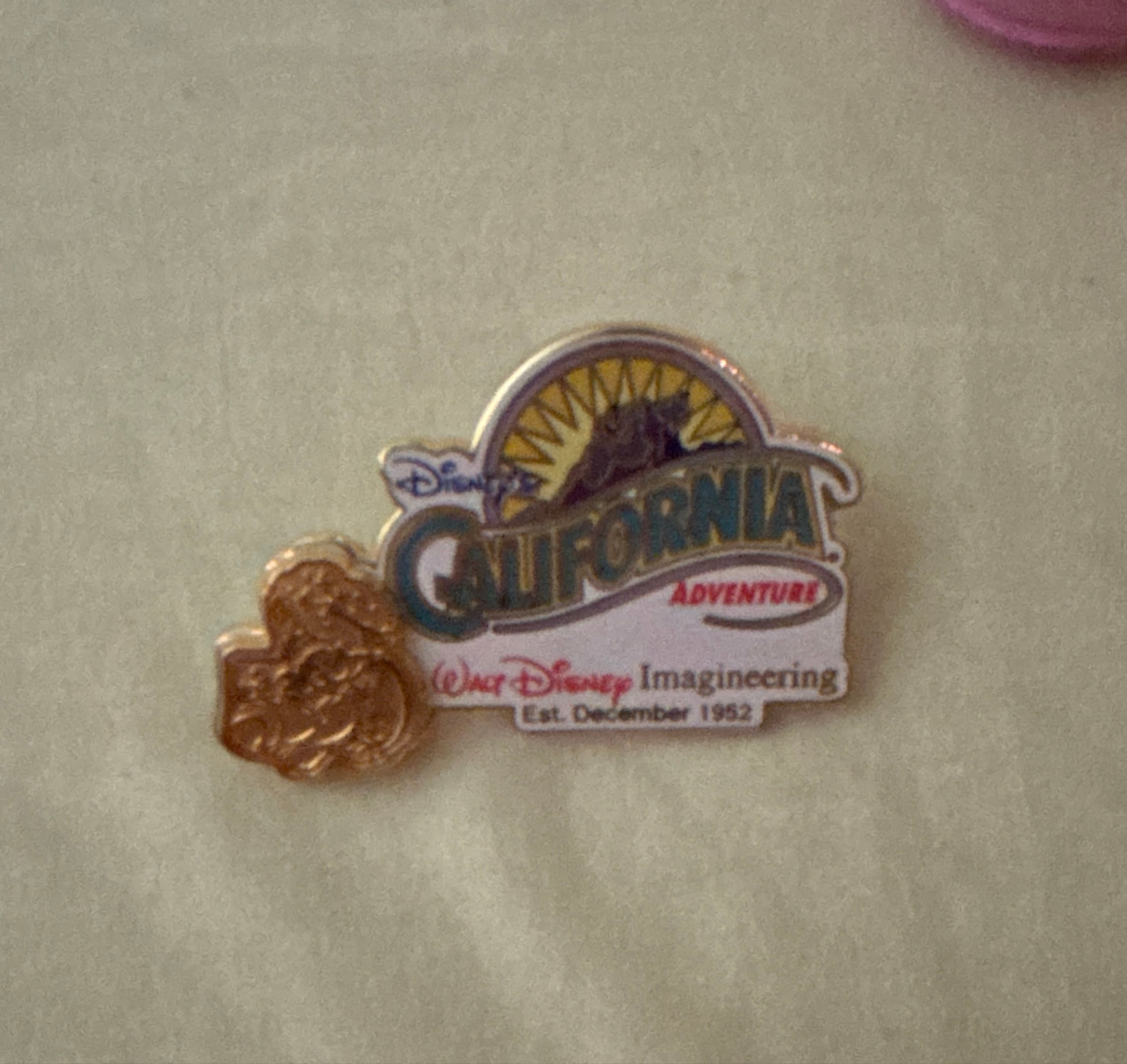 WDI 50th Anniversary Disney's California Adventure Imagineering Pin front