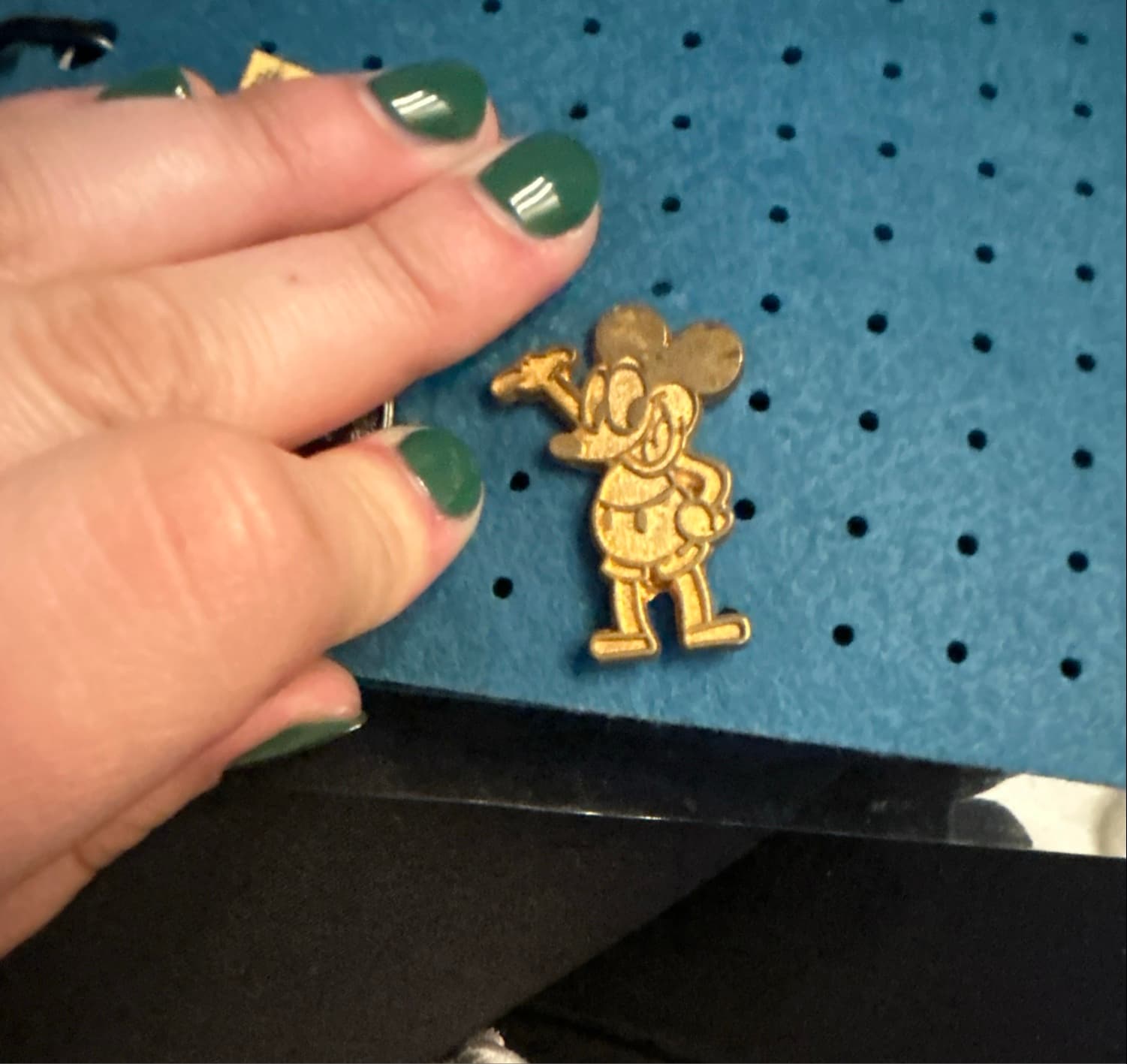Mickey Mouse Gold Tone Pin front