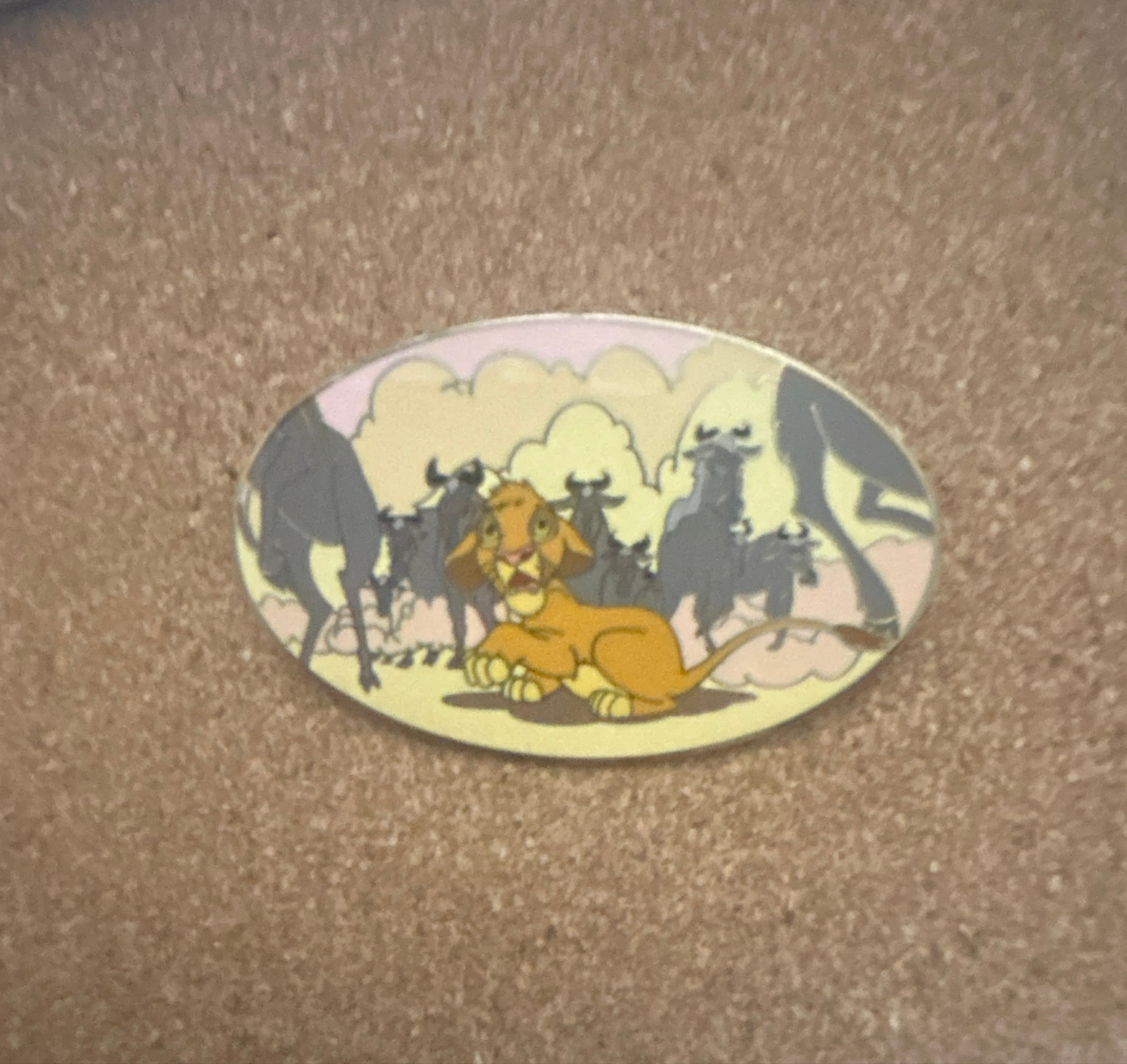 Simba In The Wildebeest Stampede front