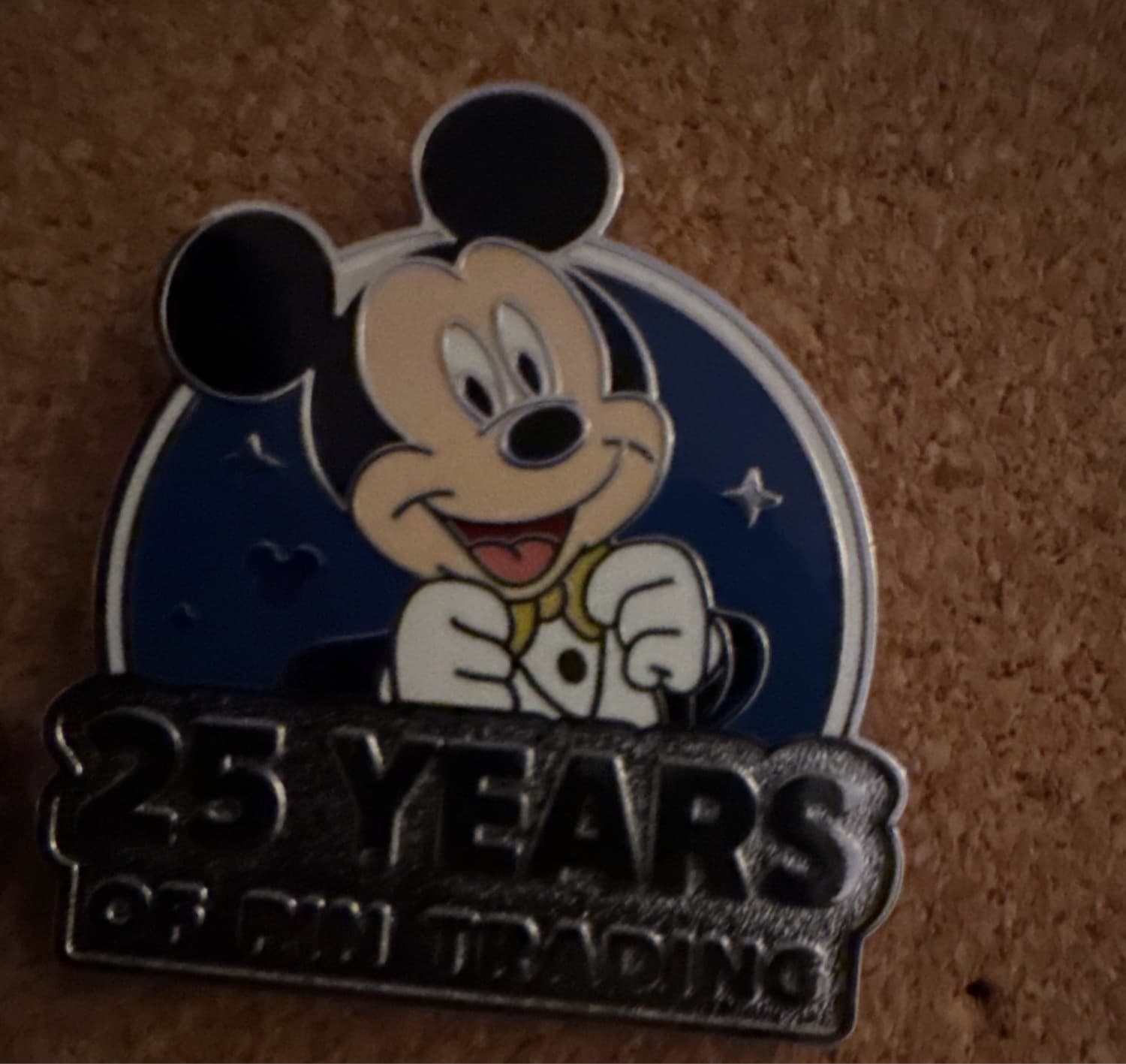Mickey Mouse 25th Anniversary of Pin Trading Pin front
