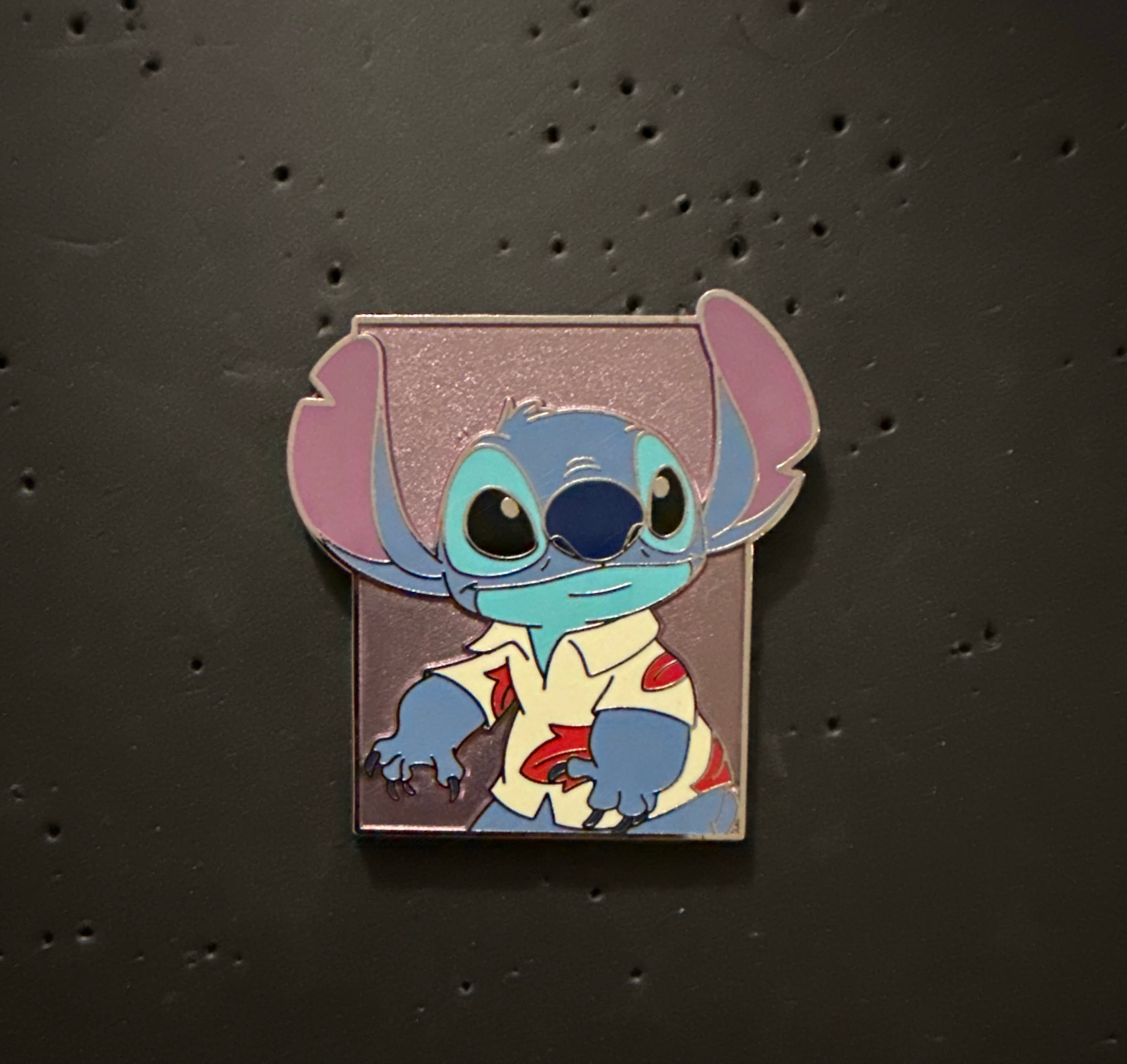 Stitch in Torn Hawaiian Shirt - Experiment 626 Day Mystery Pin front