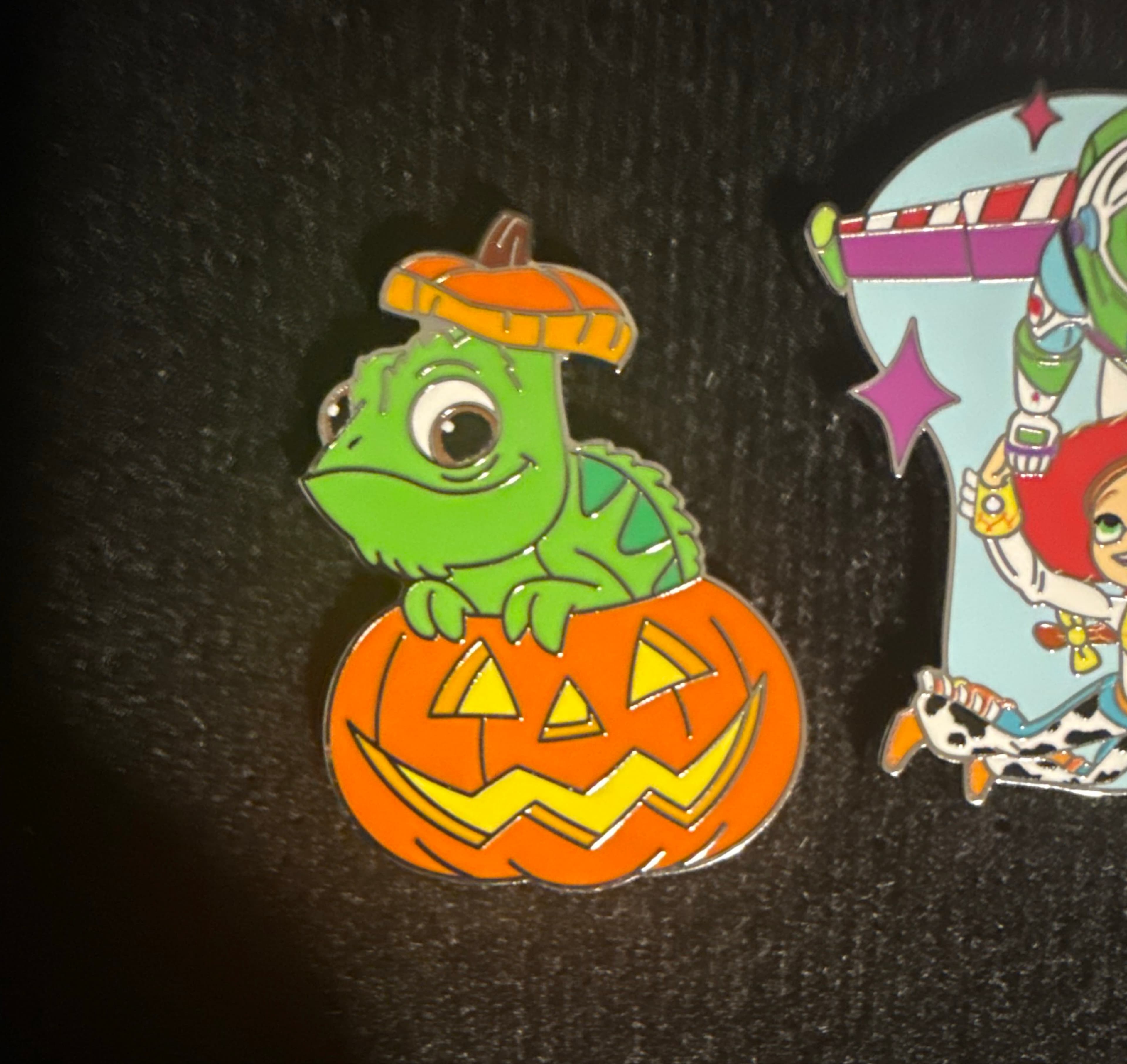 Pascal - Pumpkin Pals Mystery Pin Collection - Halloween 2025 - Tangled front