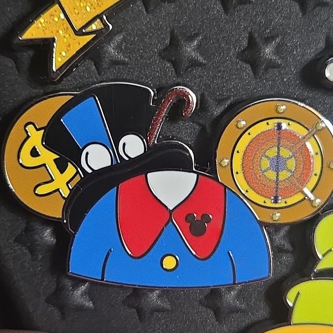 Scrooge McDuck Ear Hat Hidden Mickey Pin front