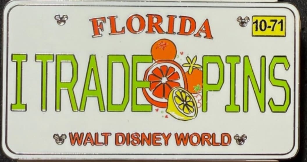 I Trade Pins Florida License Plate Pin front