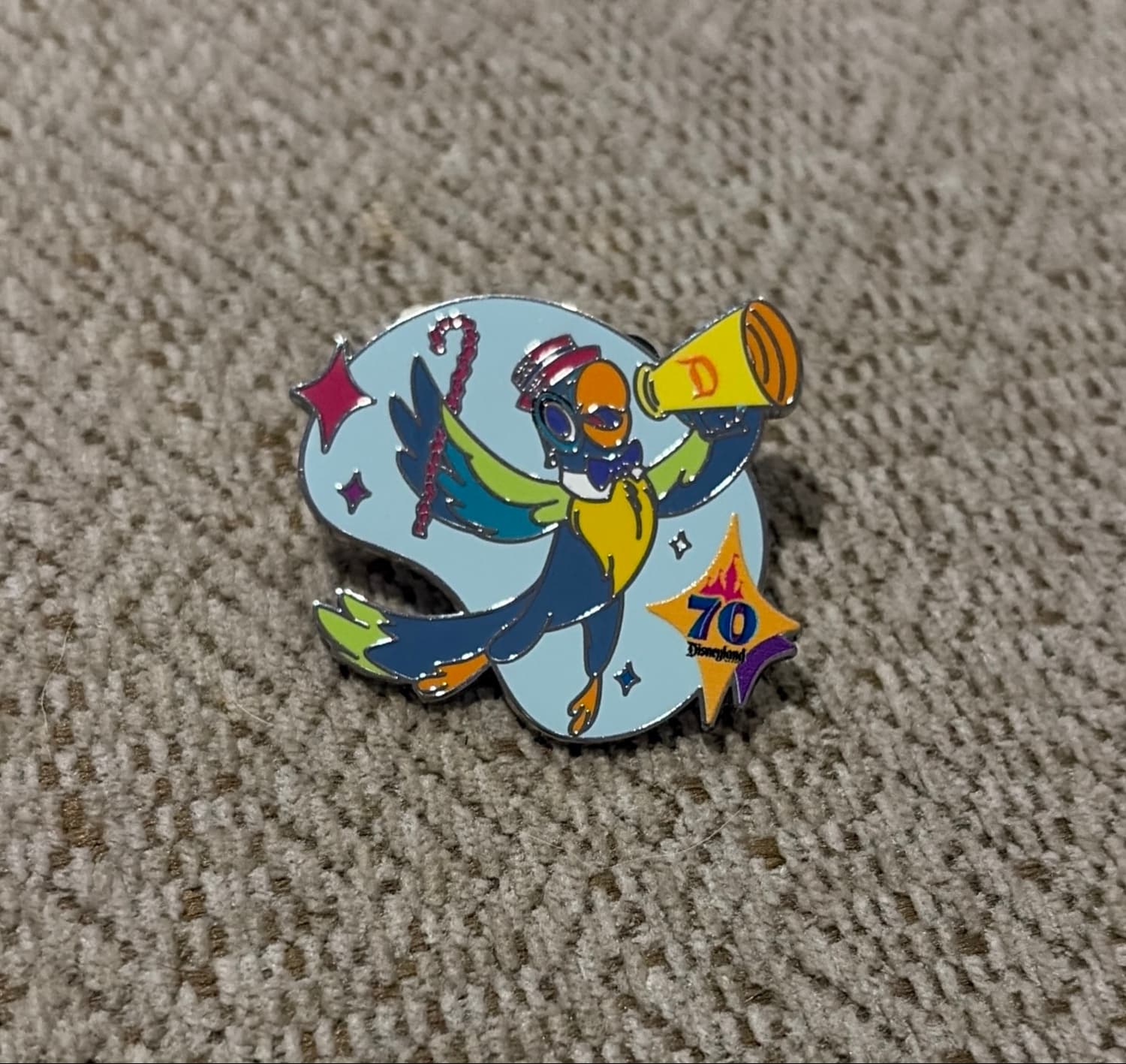 Juan the Barker Bird - Disneyland 70th Anniversary Mystery Pin front