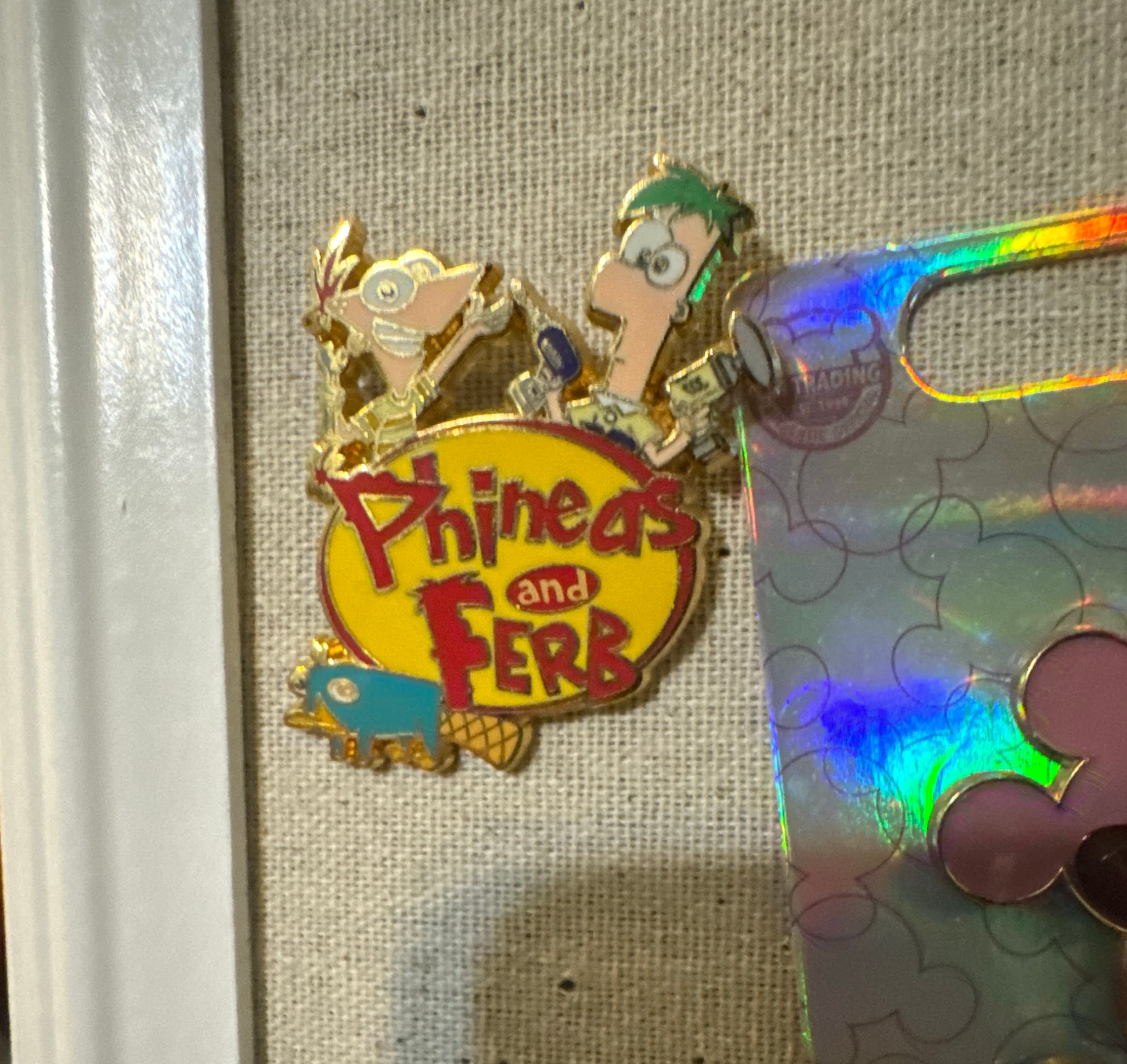 Phineas and Ferb Logo with Perry the Platypus front