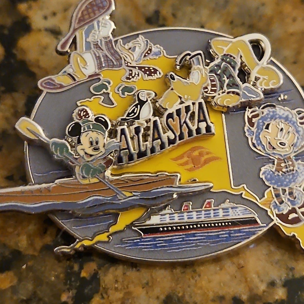 Mickey and Friends Alaska Cruise Line Pin front