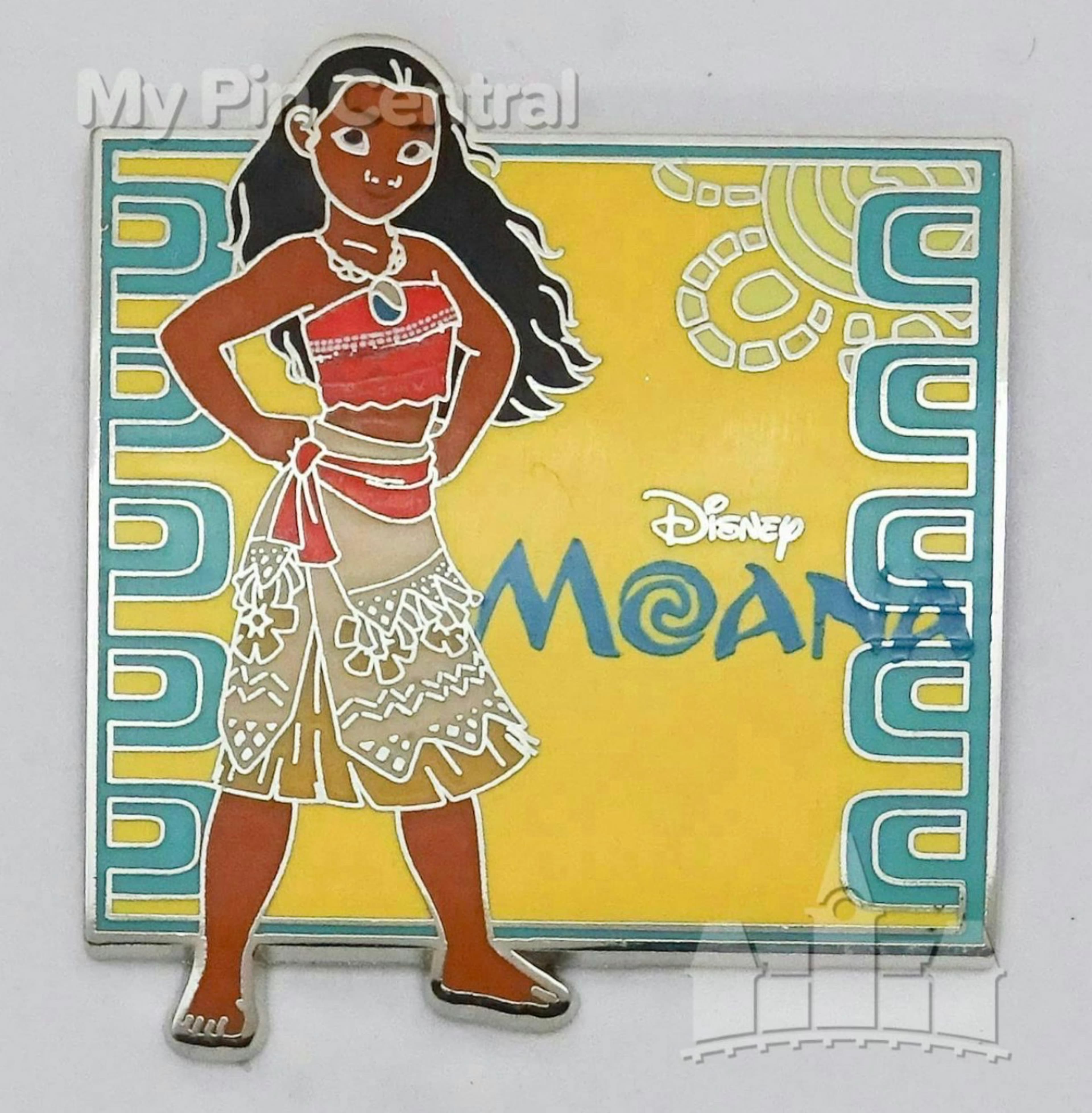 Moana Standing with Hands on Hips - Yellow Background front