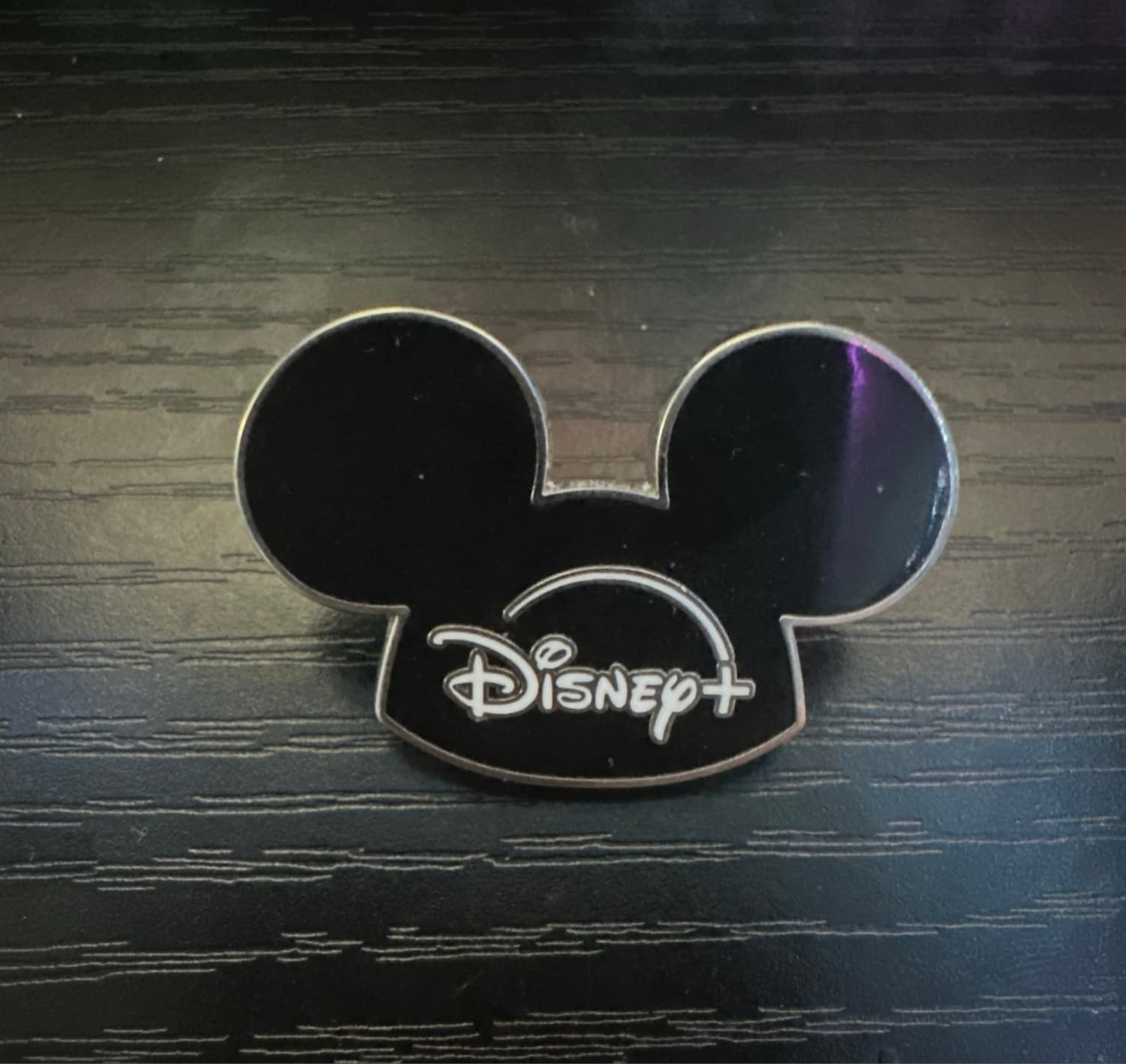 Mickey Mouse Head Icon Disney+ Logo Pin front