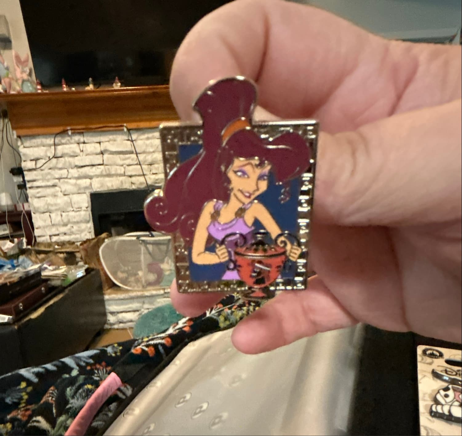 Megara Holding Hercules' Urn Pin front