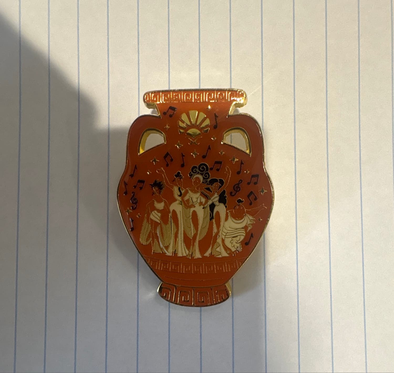 Disney Hercules The Muses Vase Enamel Pin front